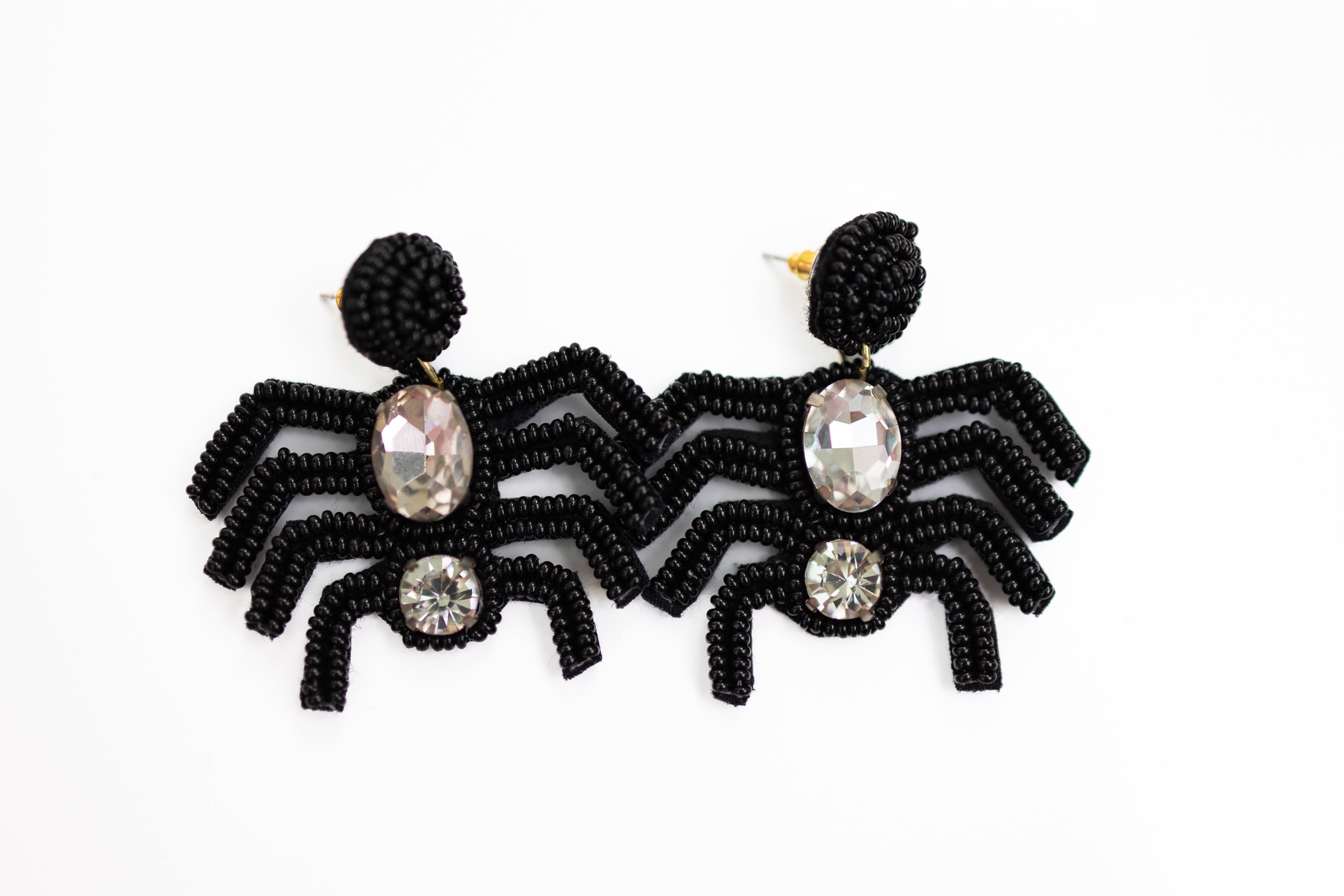 Beaded Earrings - Spider Sparkle