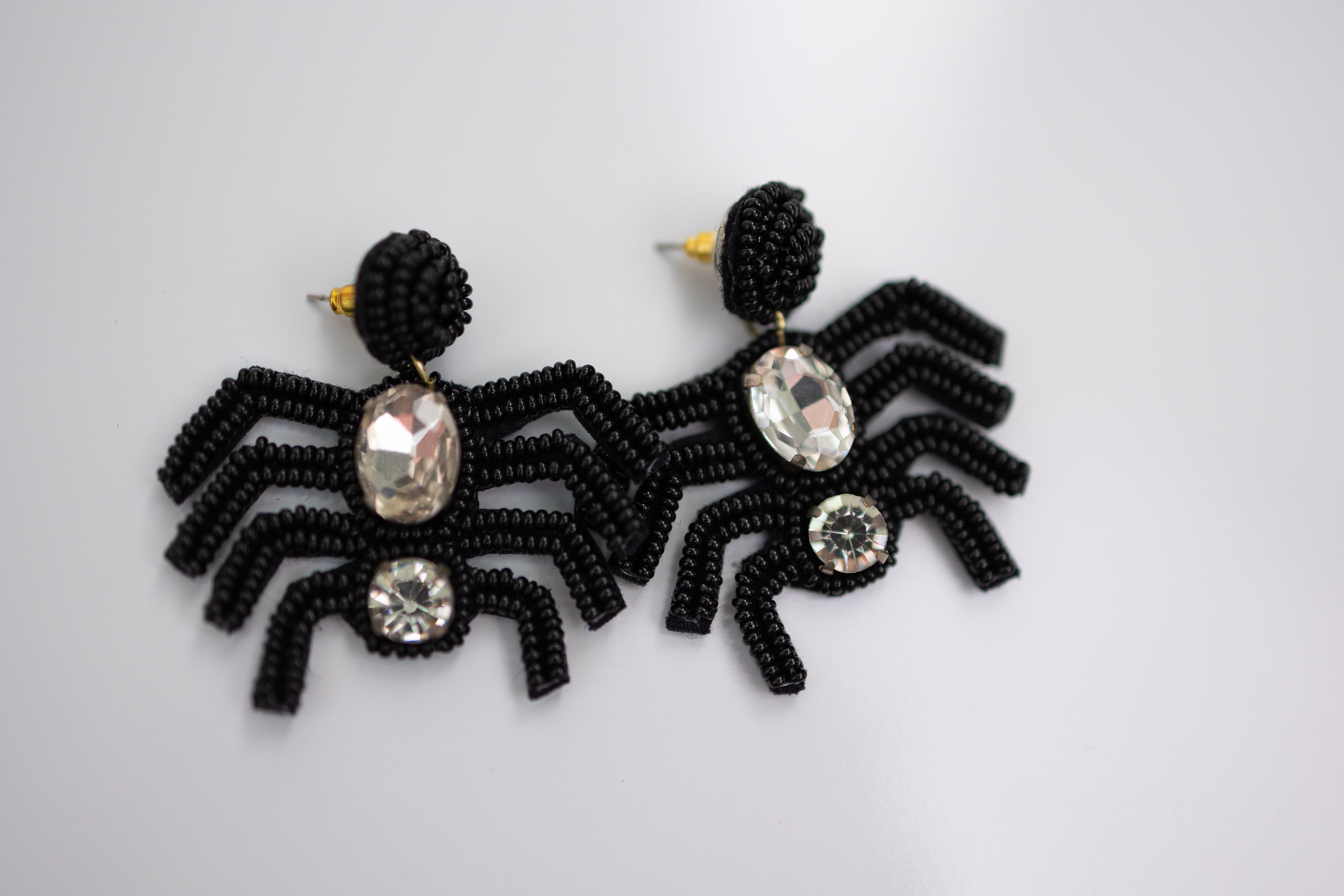 Beaded Earrings - Spider Sparkle