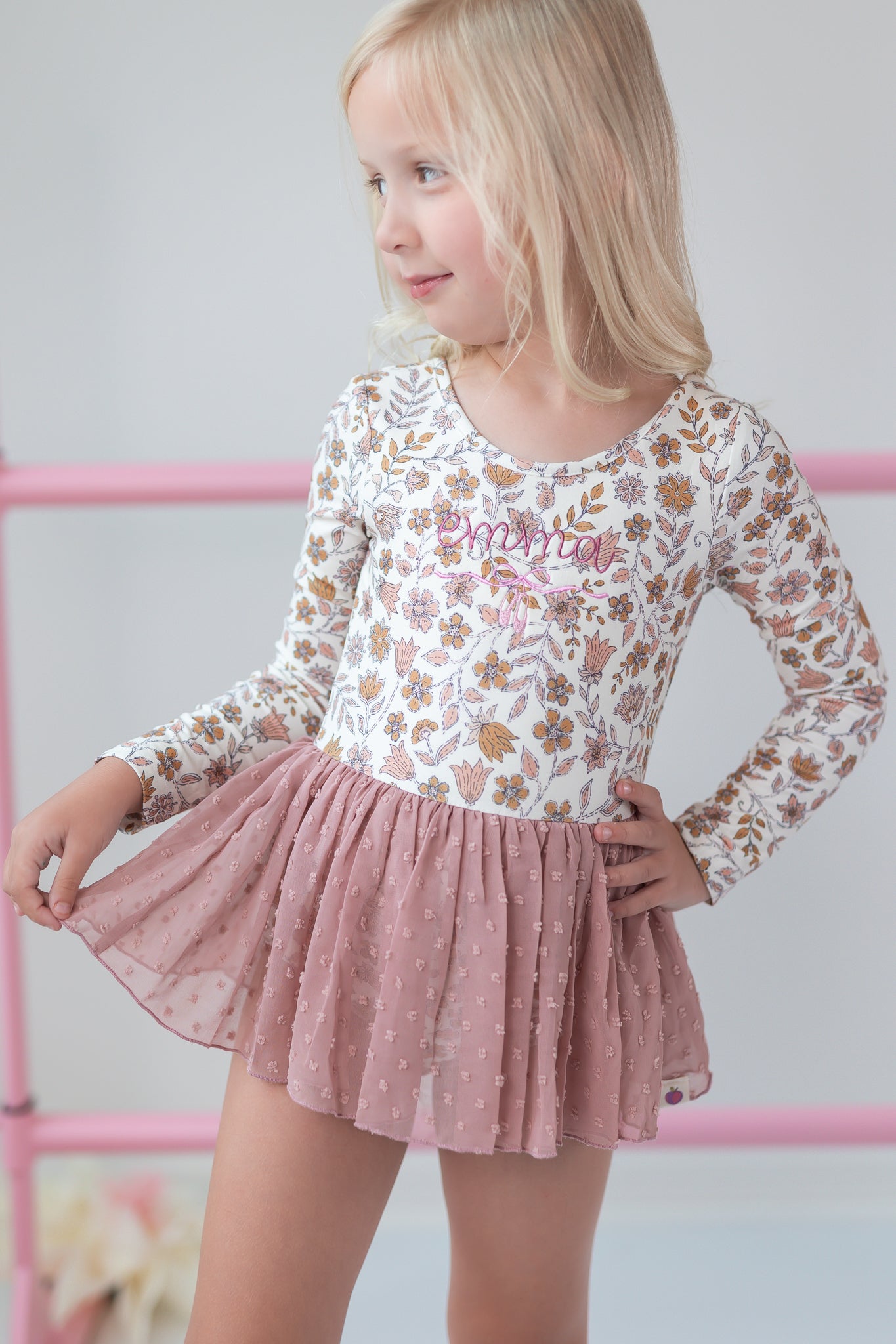 Farrah Leotard - Spiced Peach