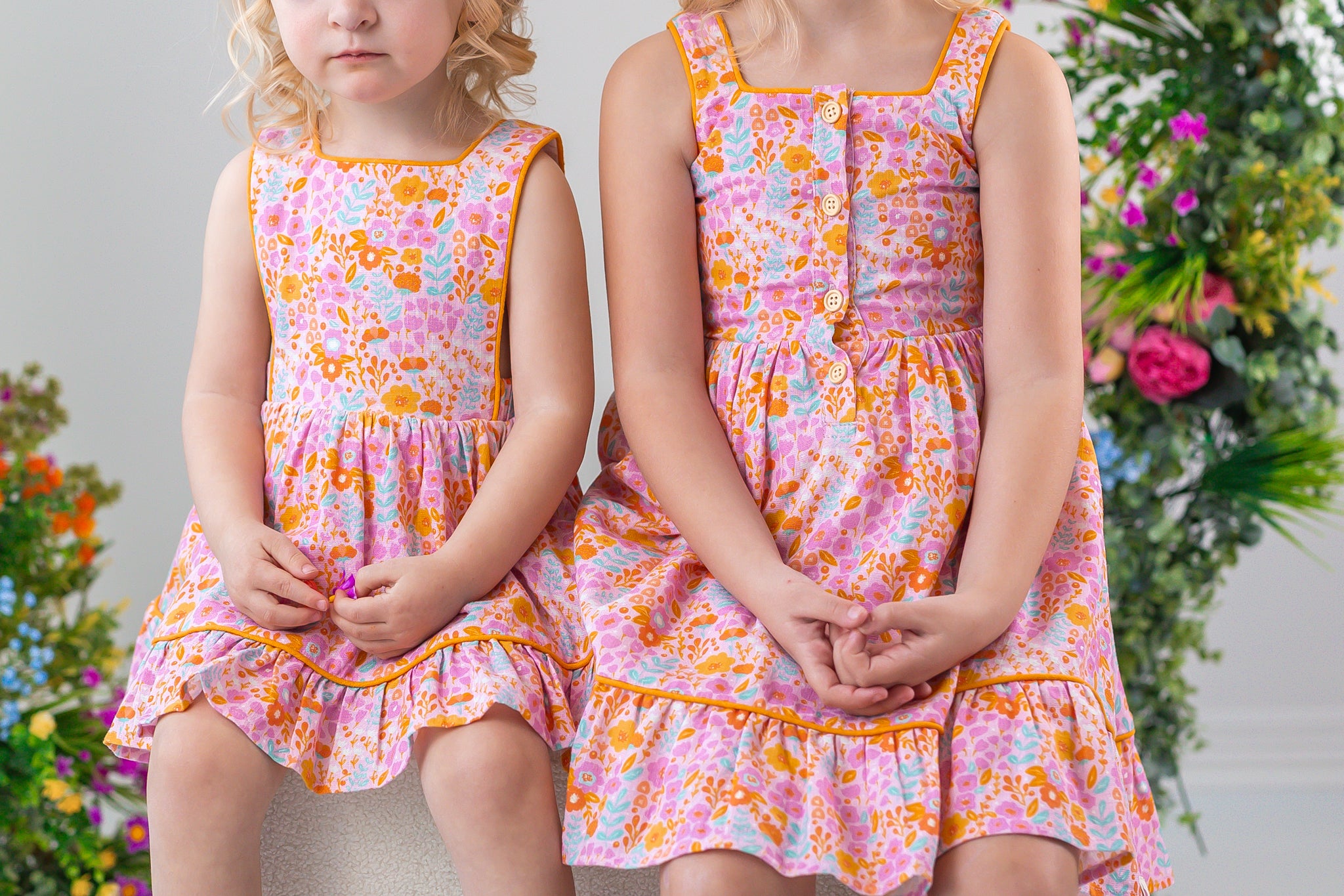 Hazel Bubble Romper - Pink Papaya Parade (Pre-Order)