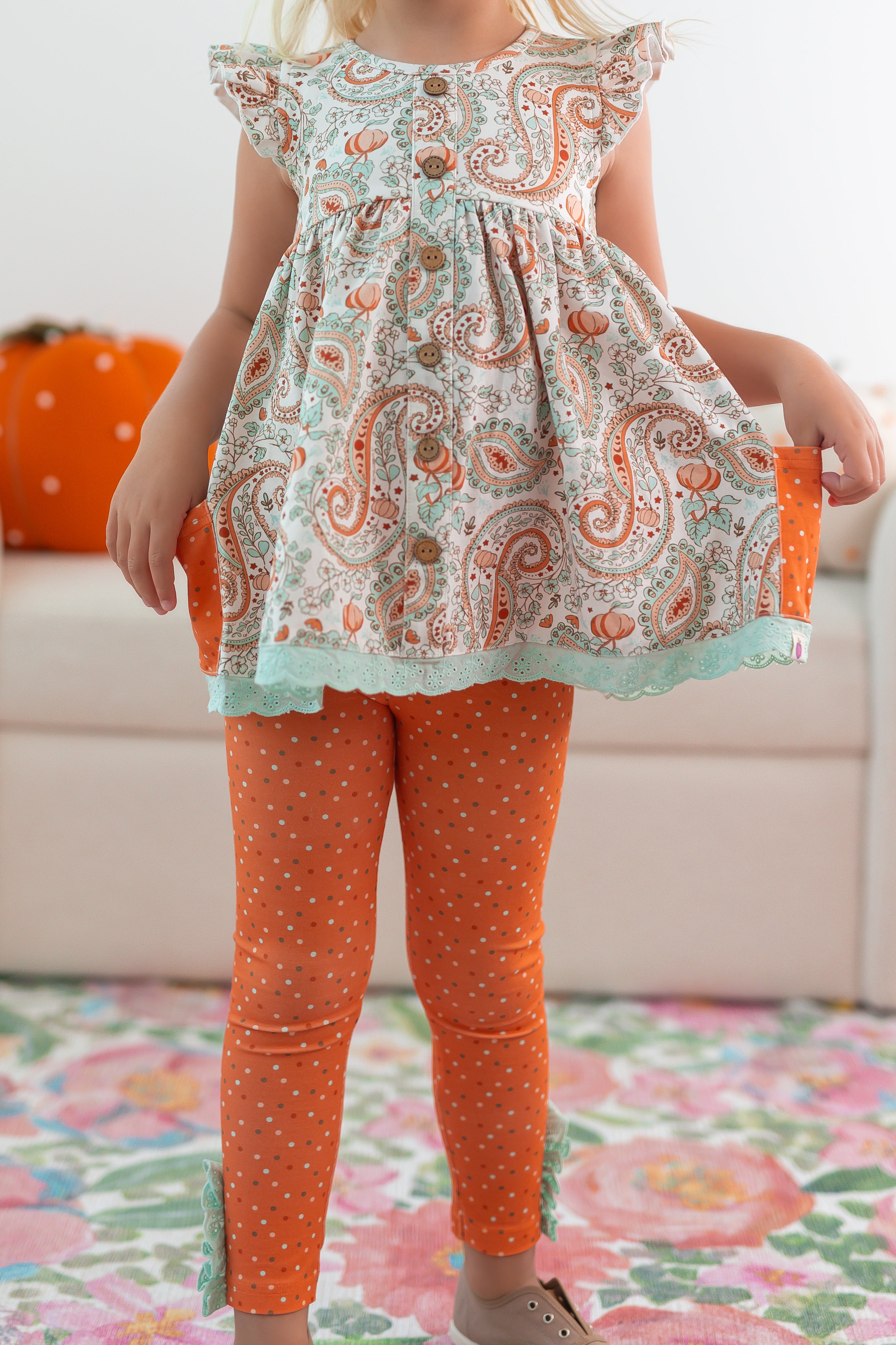 Cora Play Set - Paisley Pumpkin Delight