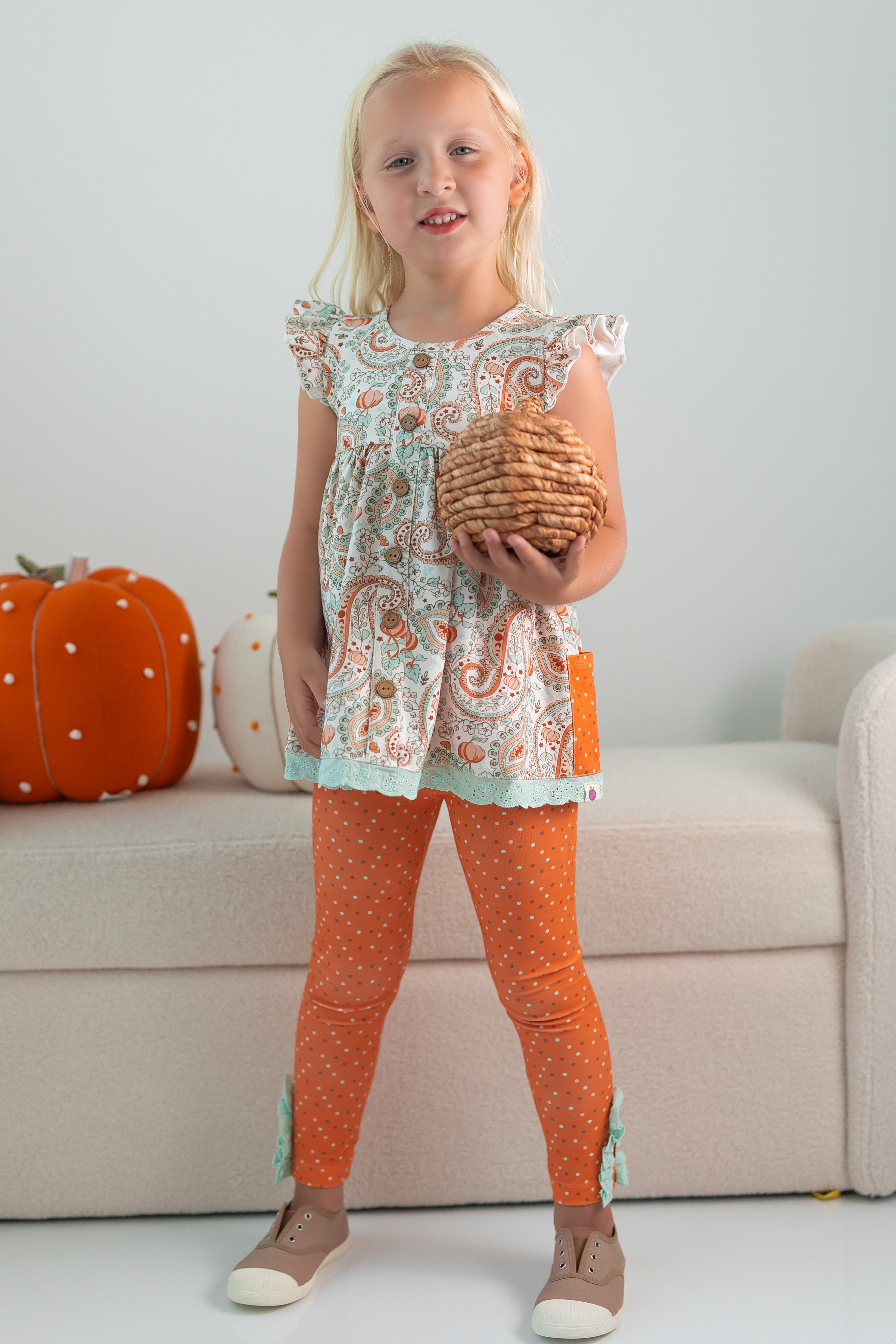 Cora Play Set - Paisley Pumpkin Delight