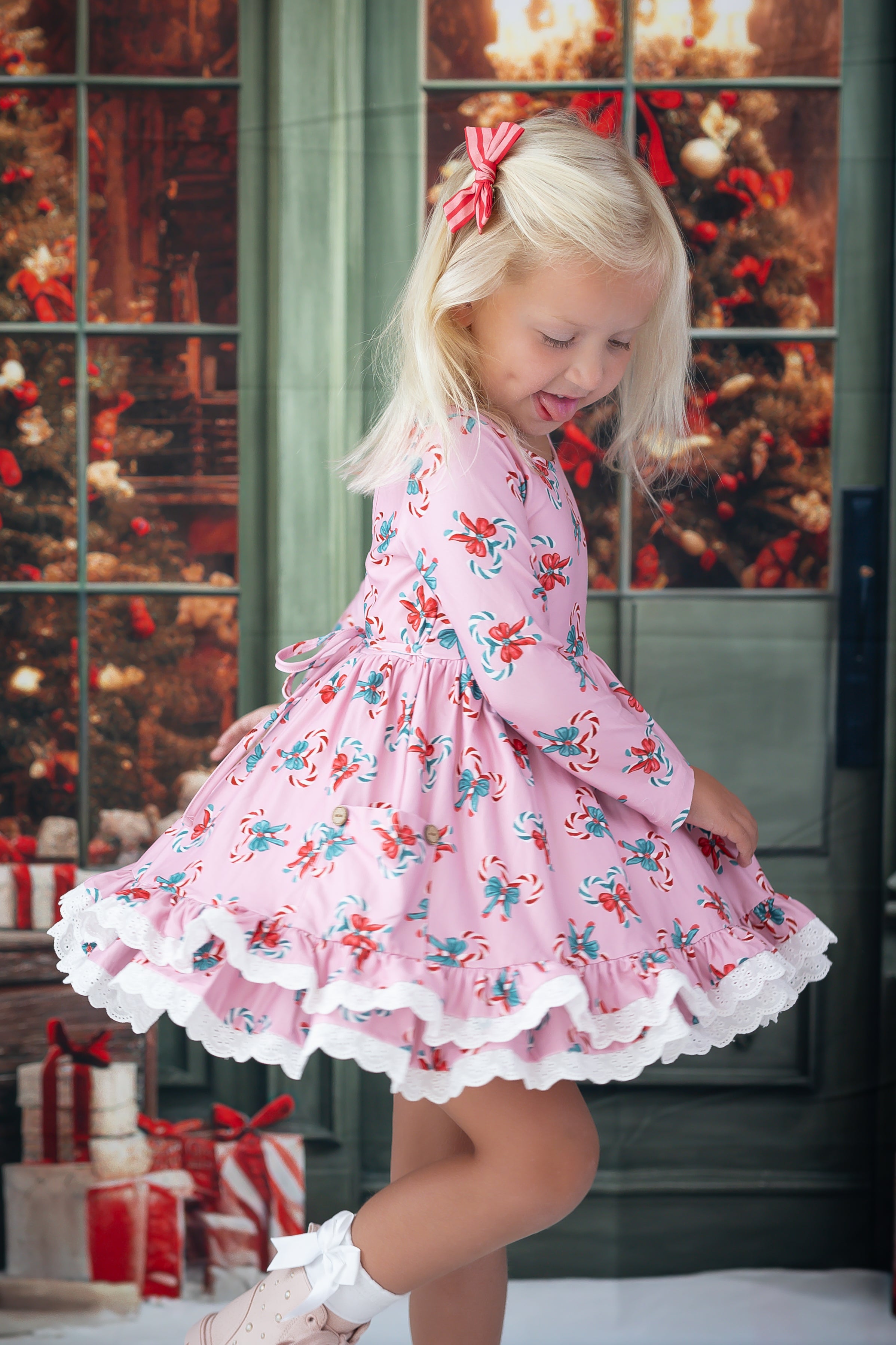 Myra Dress - Pink Peppermint Charm