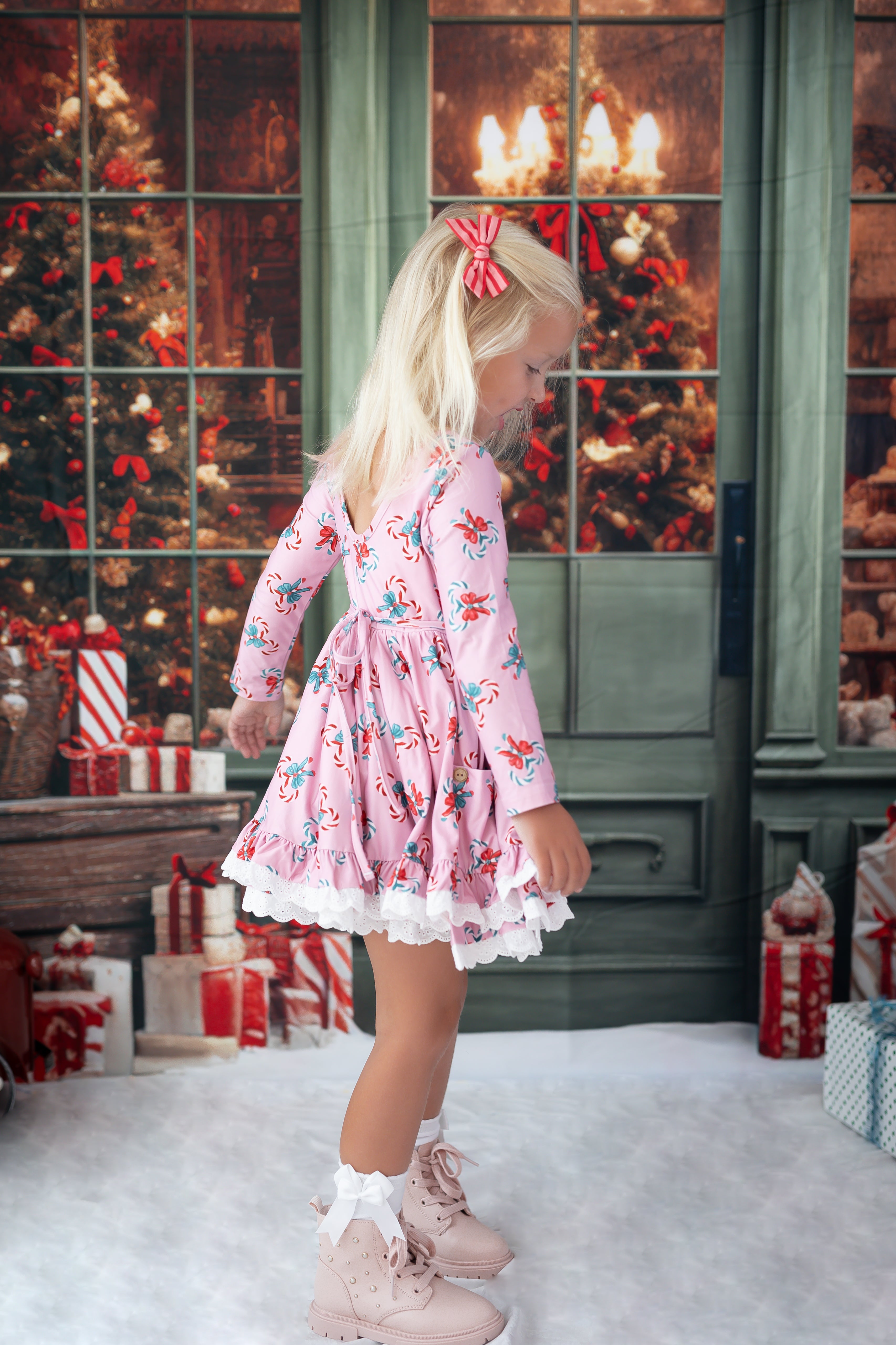 Myra Dress - Pink Peppermint Charm