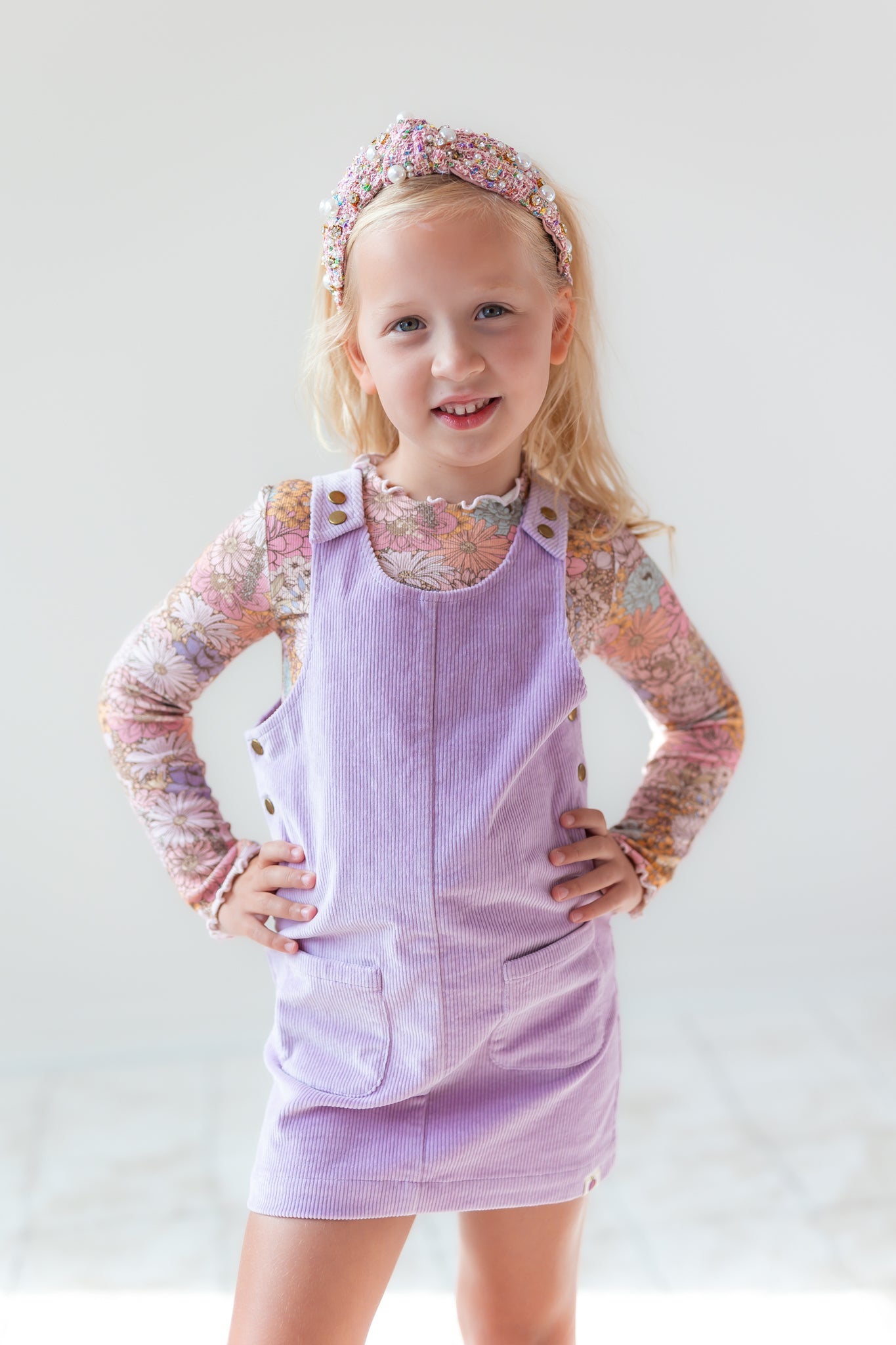 Parker Corduroy Jumper Set - Dusky Dahlia (Pre-Order)