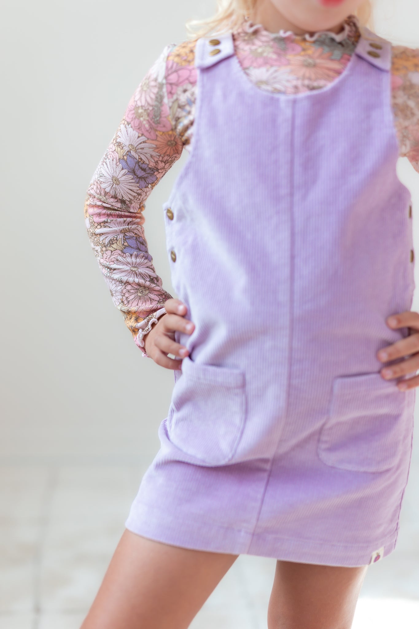 Parker Corduroy Jumper Set - Dusky Dahlia (Pre-Order)