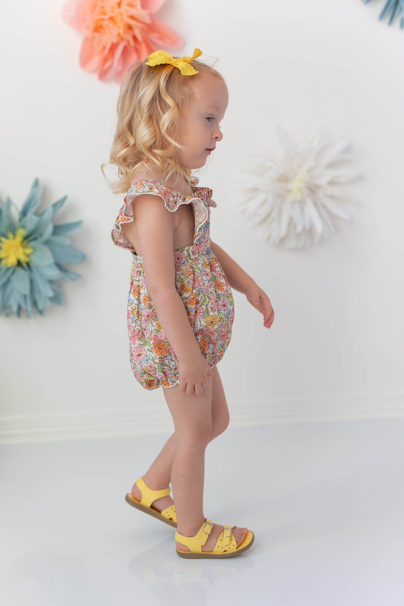 Smocked Bubble Romper - Garden Of Whimsy (Pre-Order)