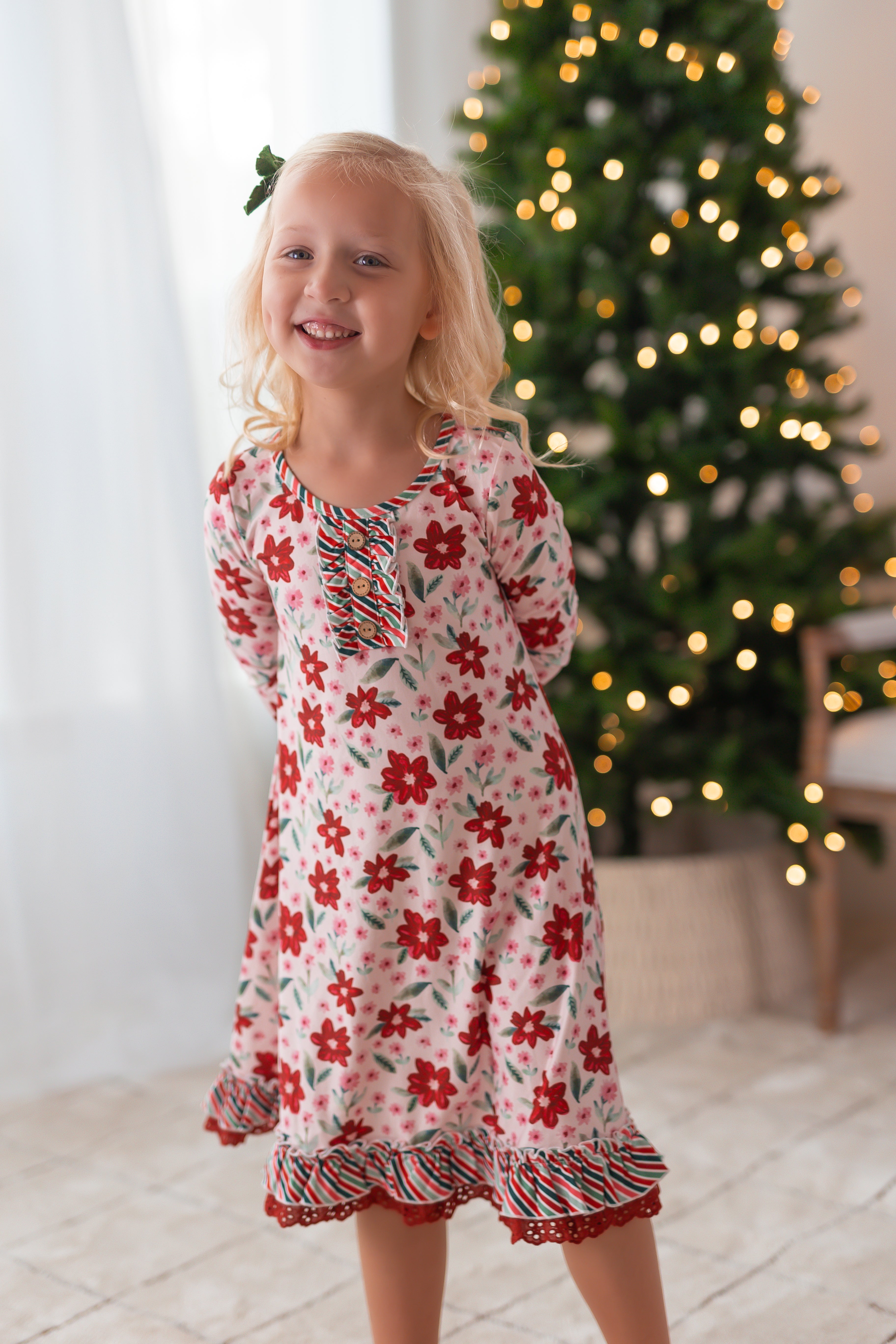 Loungewear Gown - Poinsettia Parade