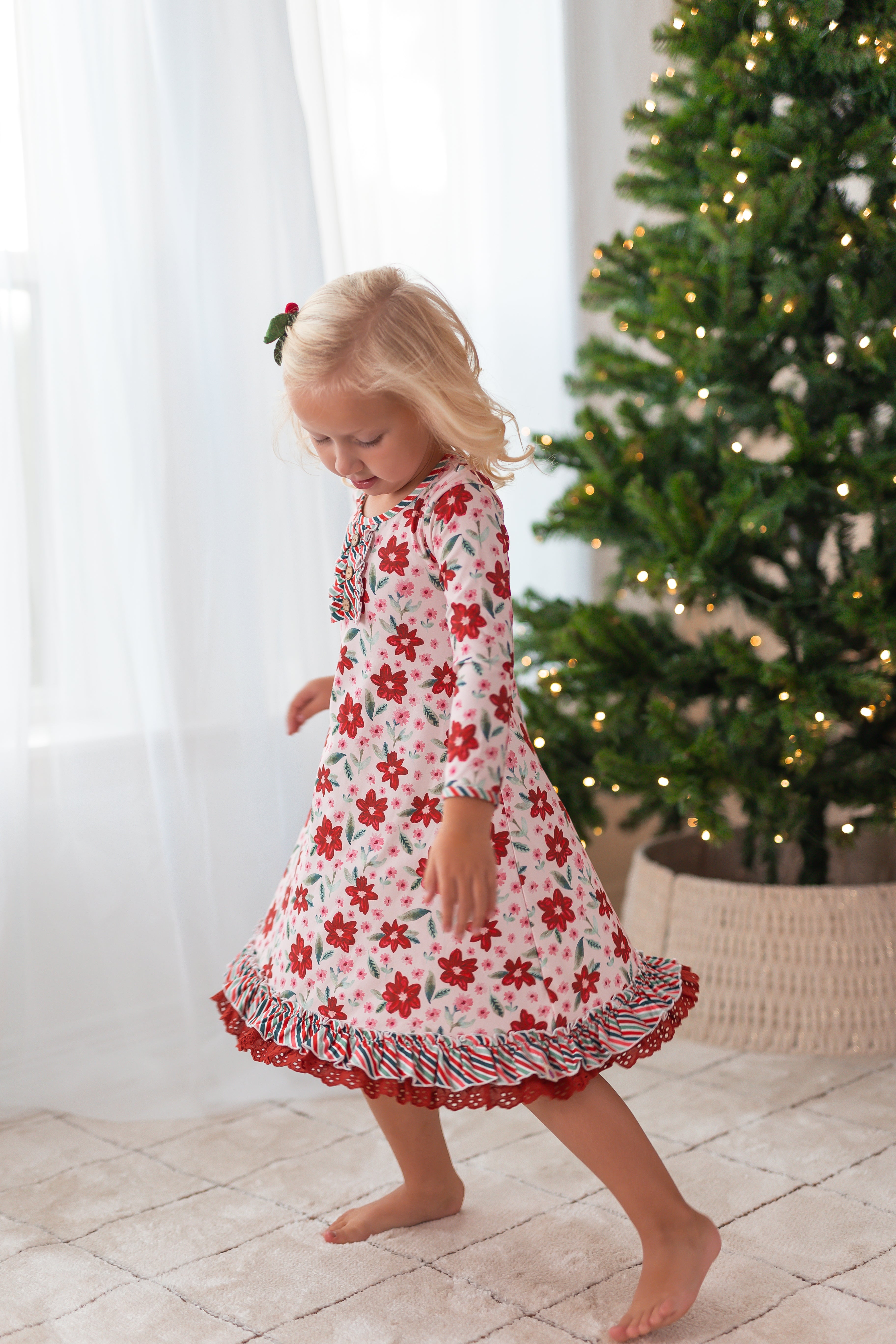 Loungewear Gown - Poinsettia Parade