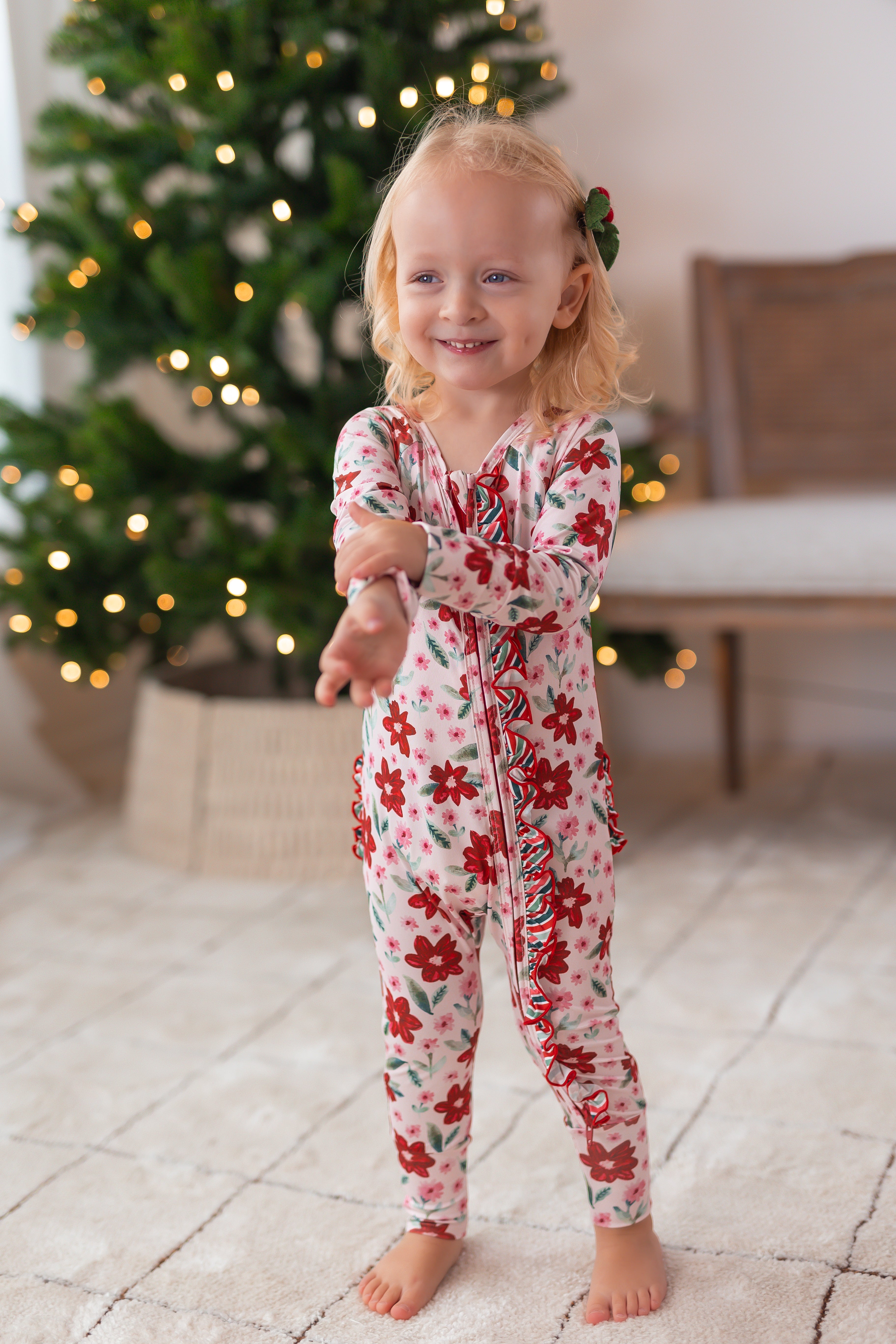 Zipper Loungewear - Poinsettia Parade