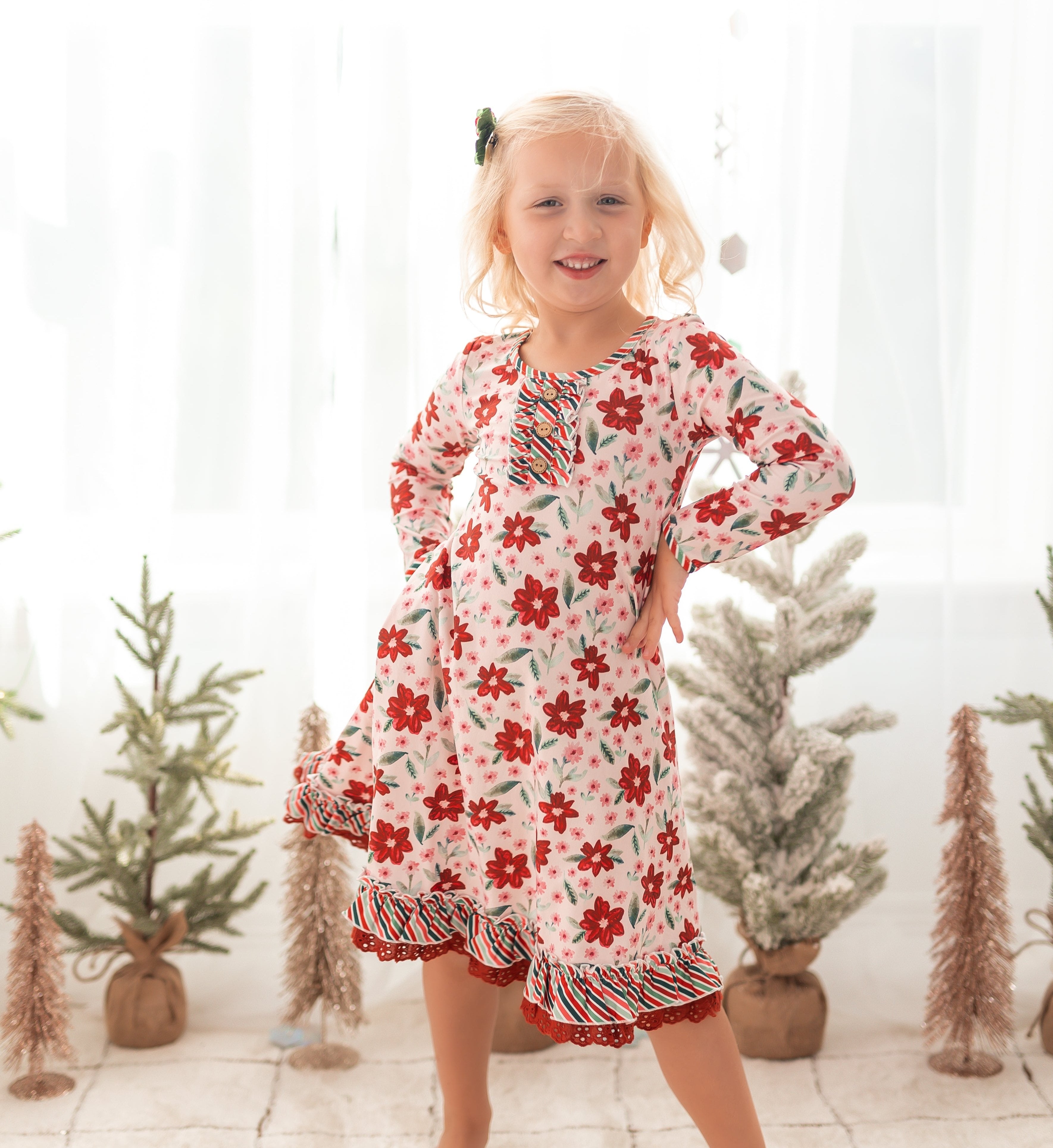 Loungewear Gown - Poinsettia Parade