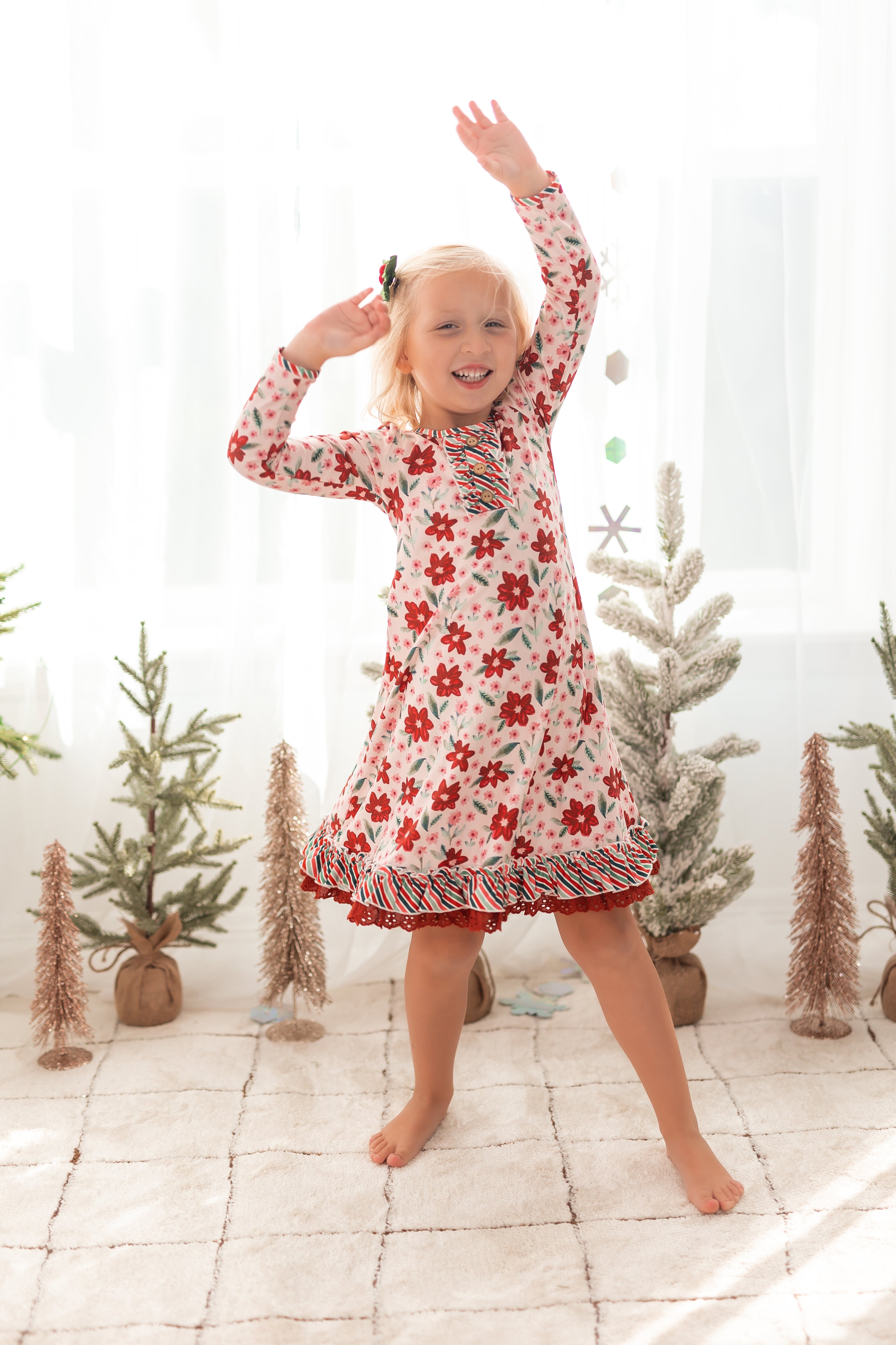 Loungewear Gown - Poinsettia Parade