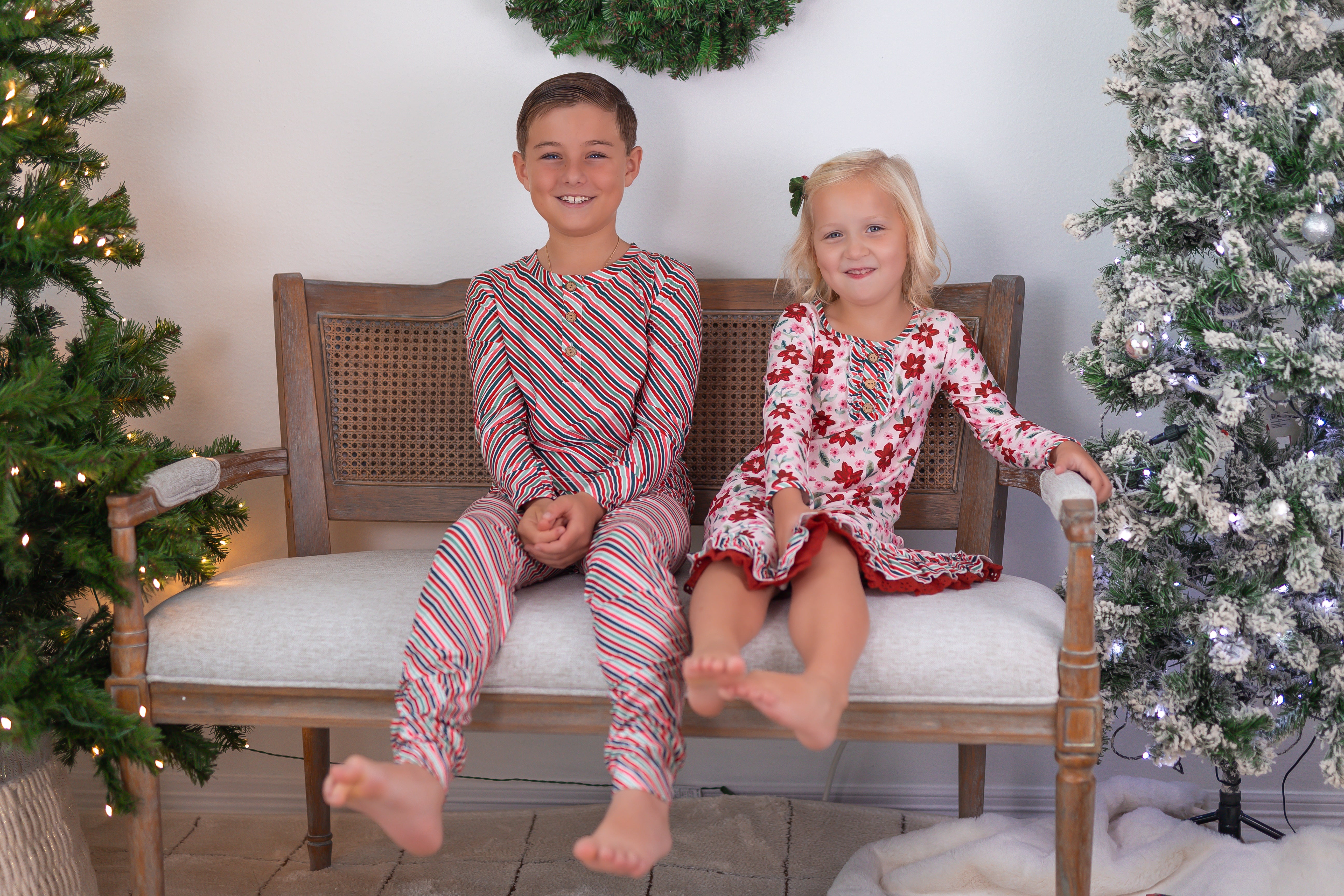 Boy's Loungewear Set - Poinsettia Parade