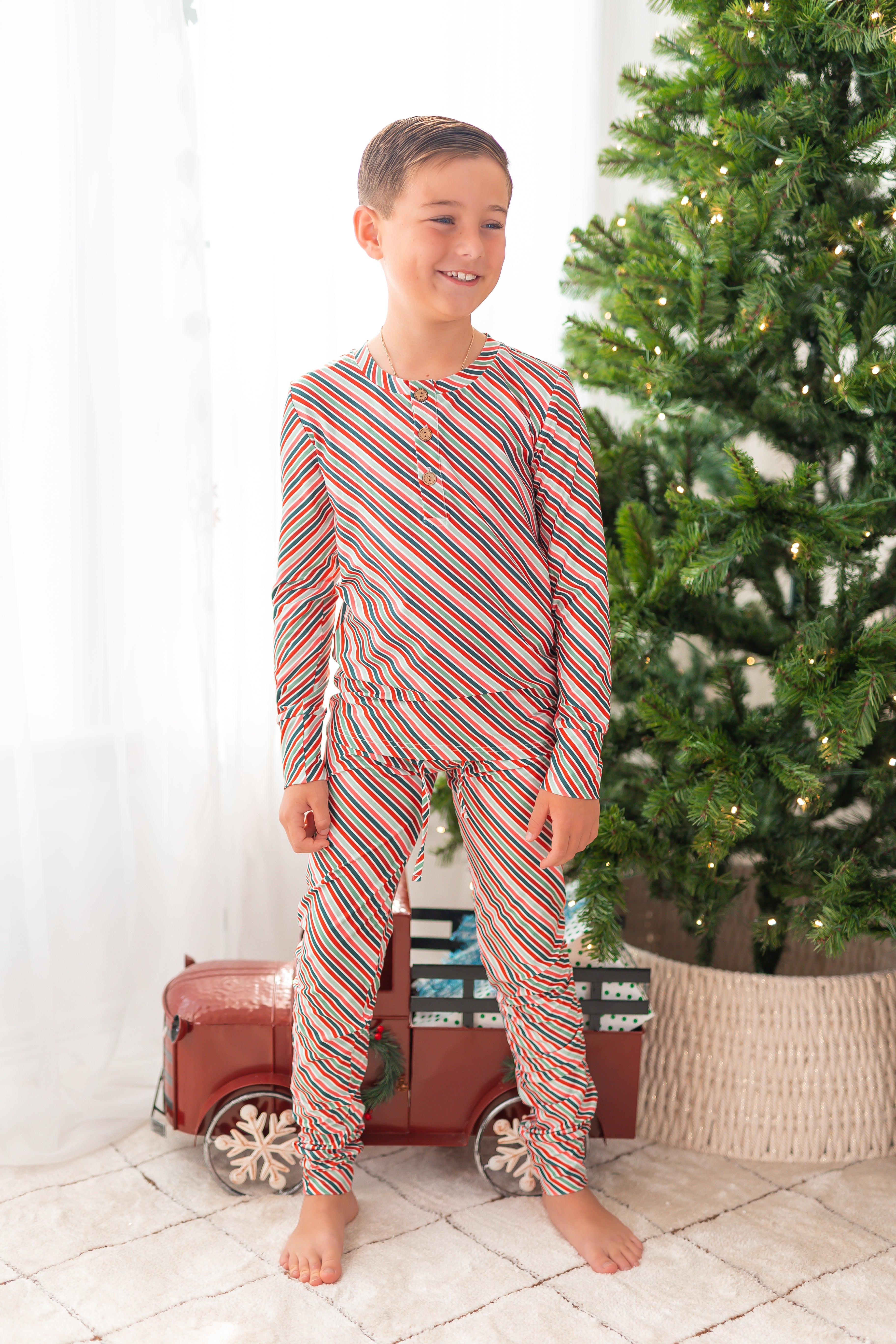 Boy's Loungewear Set - Poinsettia Parade