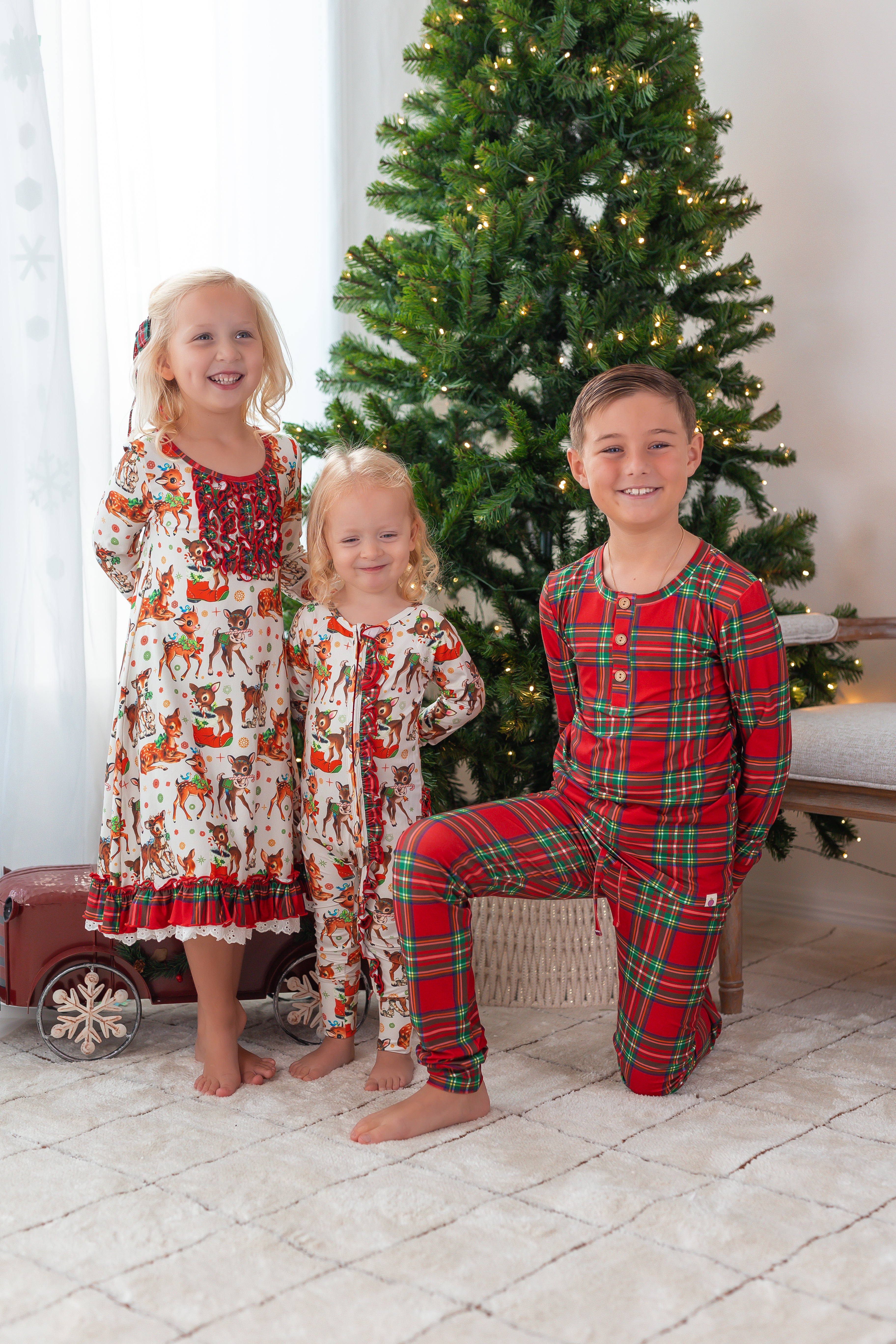 Boy's Loungewear Set - Retro Reindeer Charm (PREORDER)