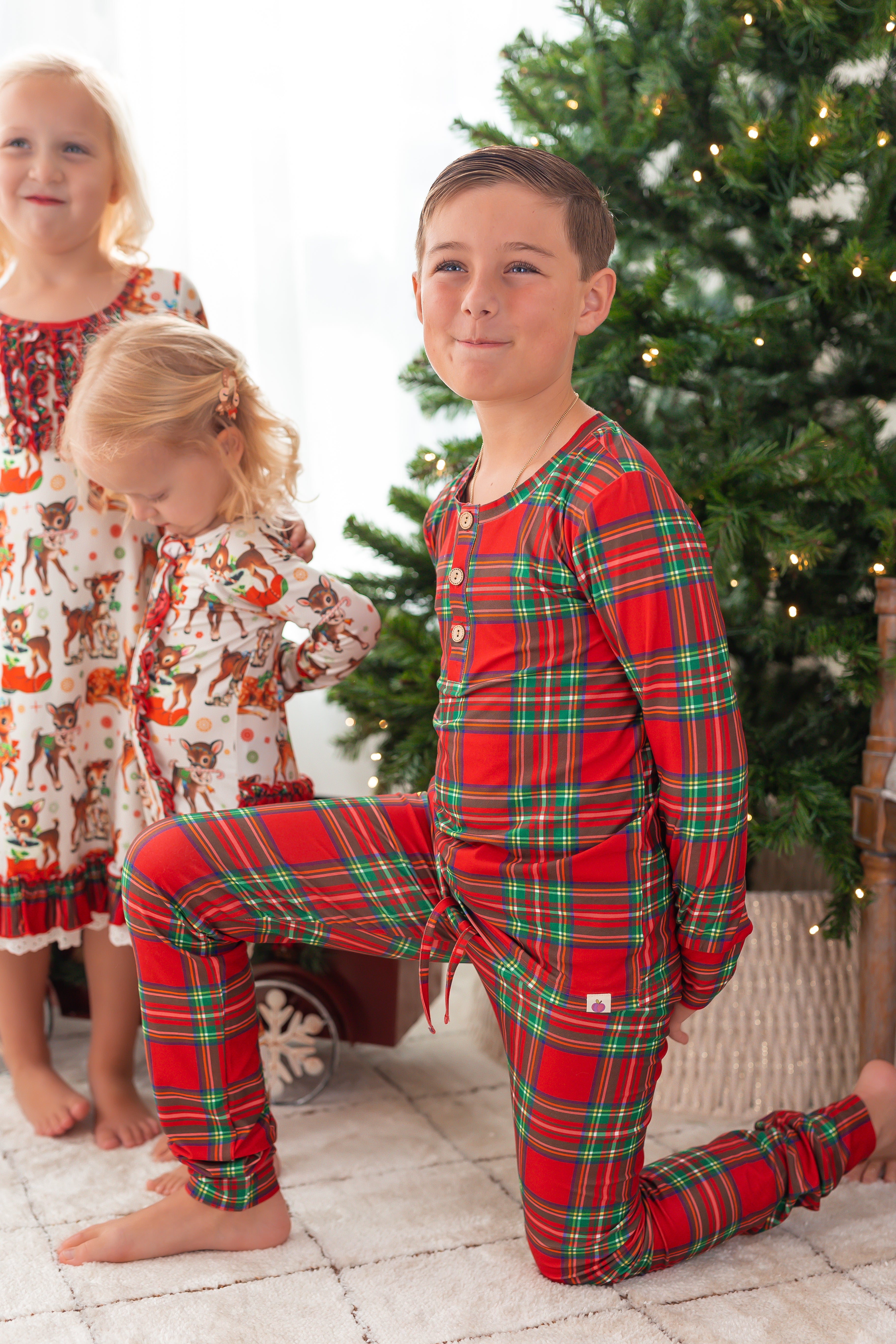 Boy's Loungewear Set - Retro Reindeer Charm