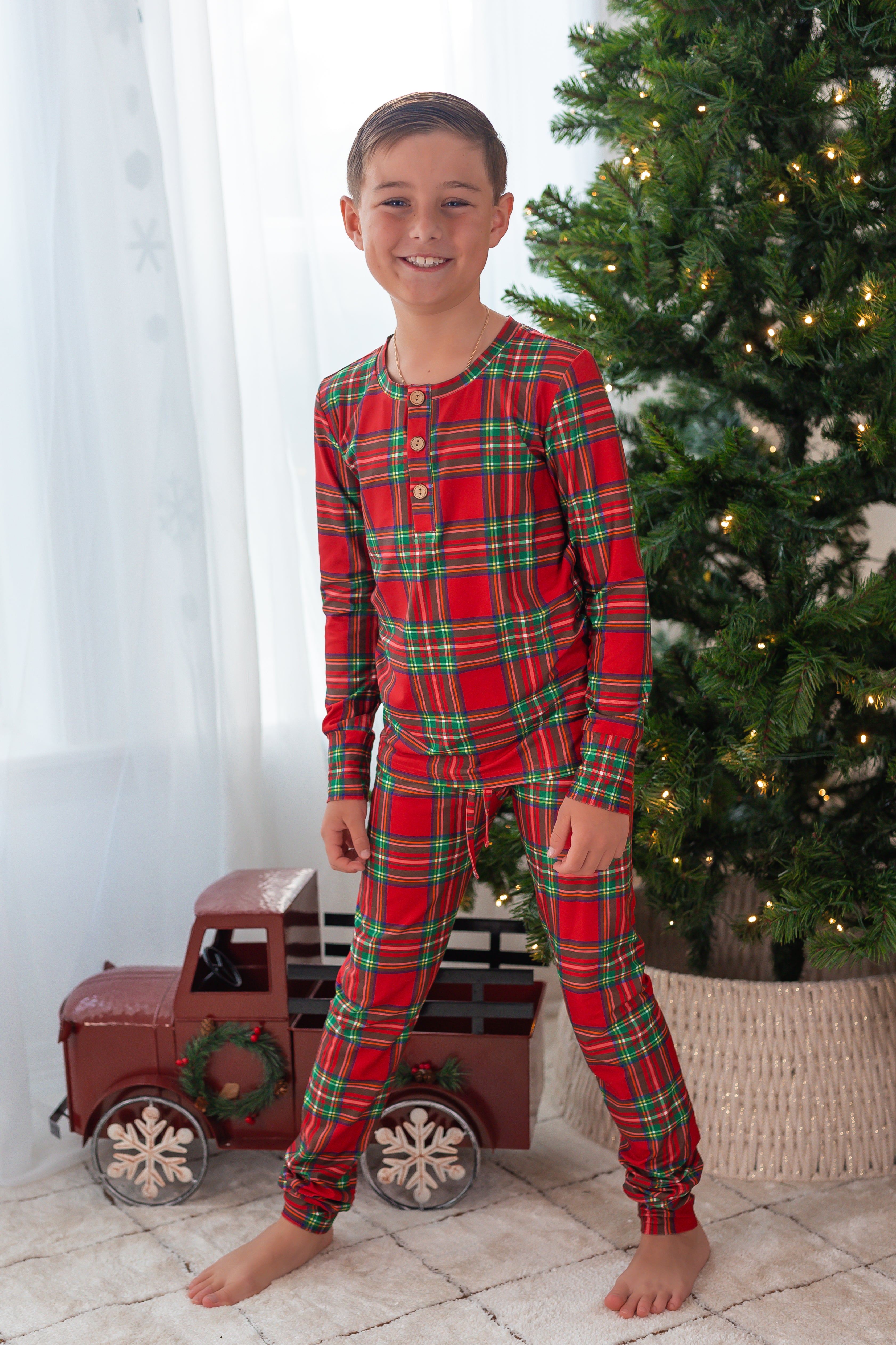 Boy's Loungewear Set - Retro Reindeer Charm