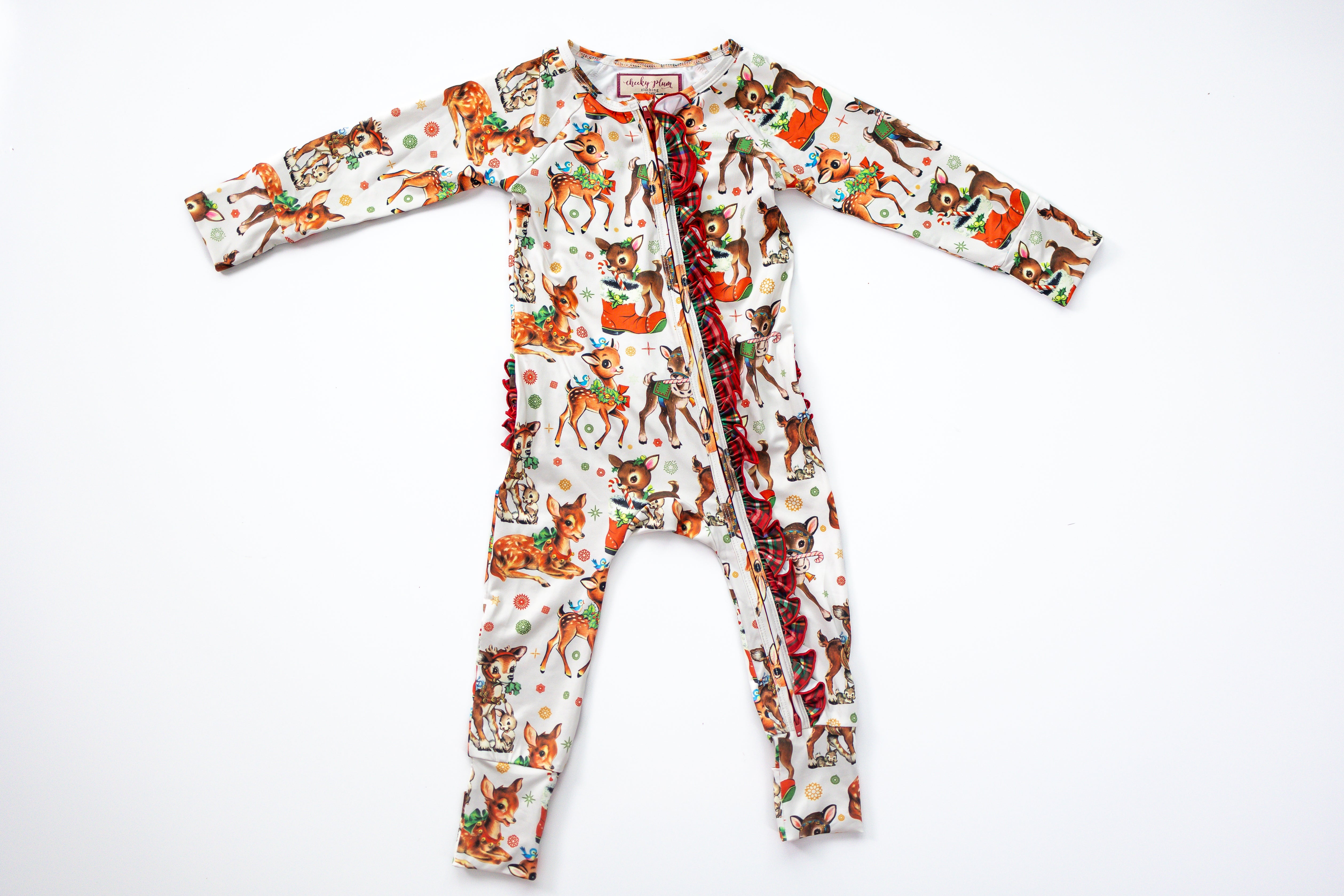 Zipper Loungewear - Retro Reindeer Charm