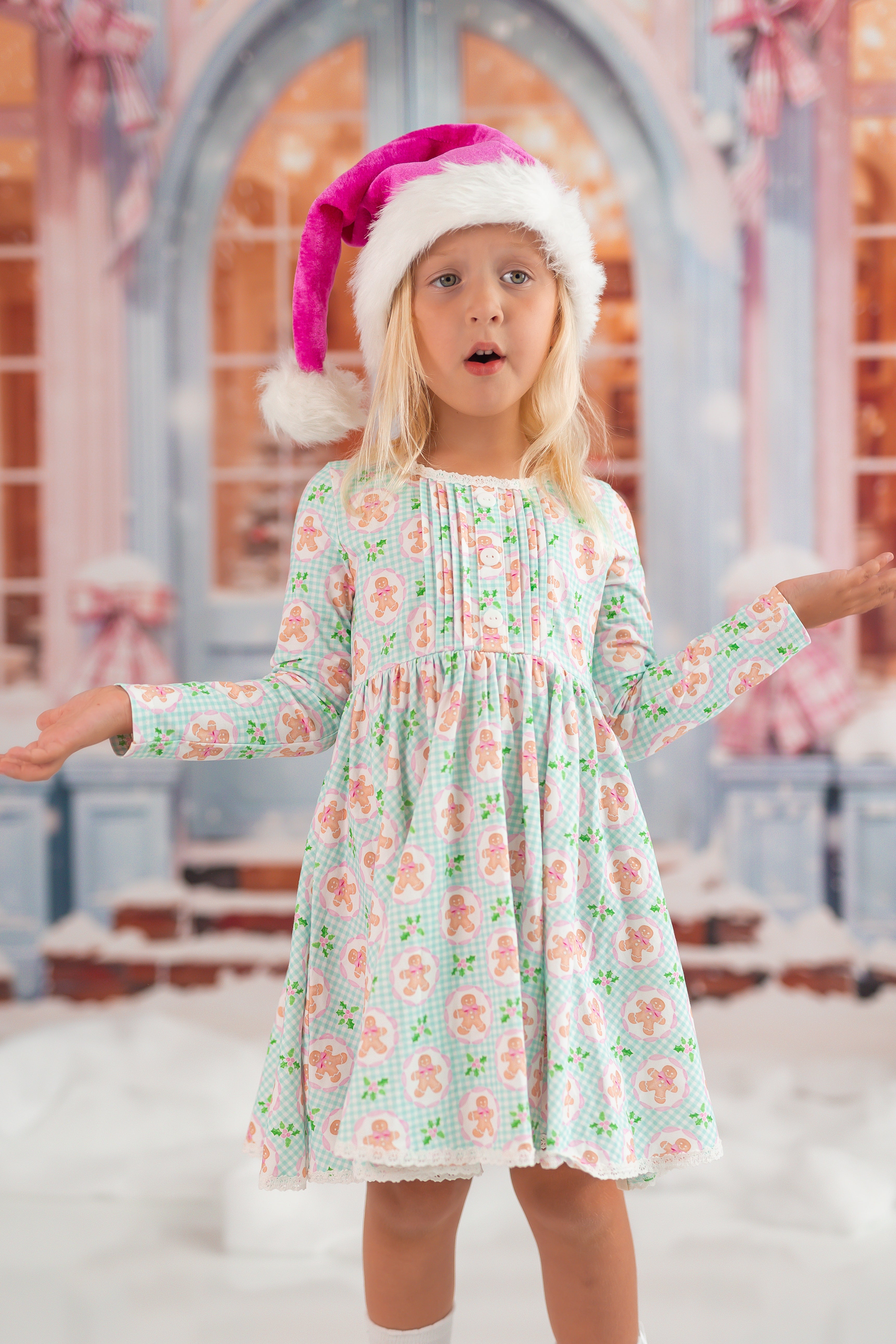 Penelope Knit Dress - Gingerbread Delight