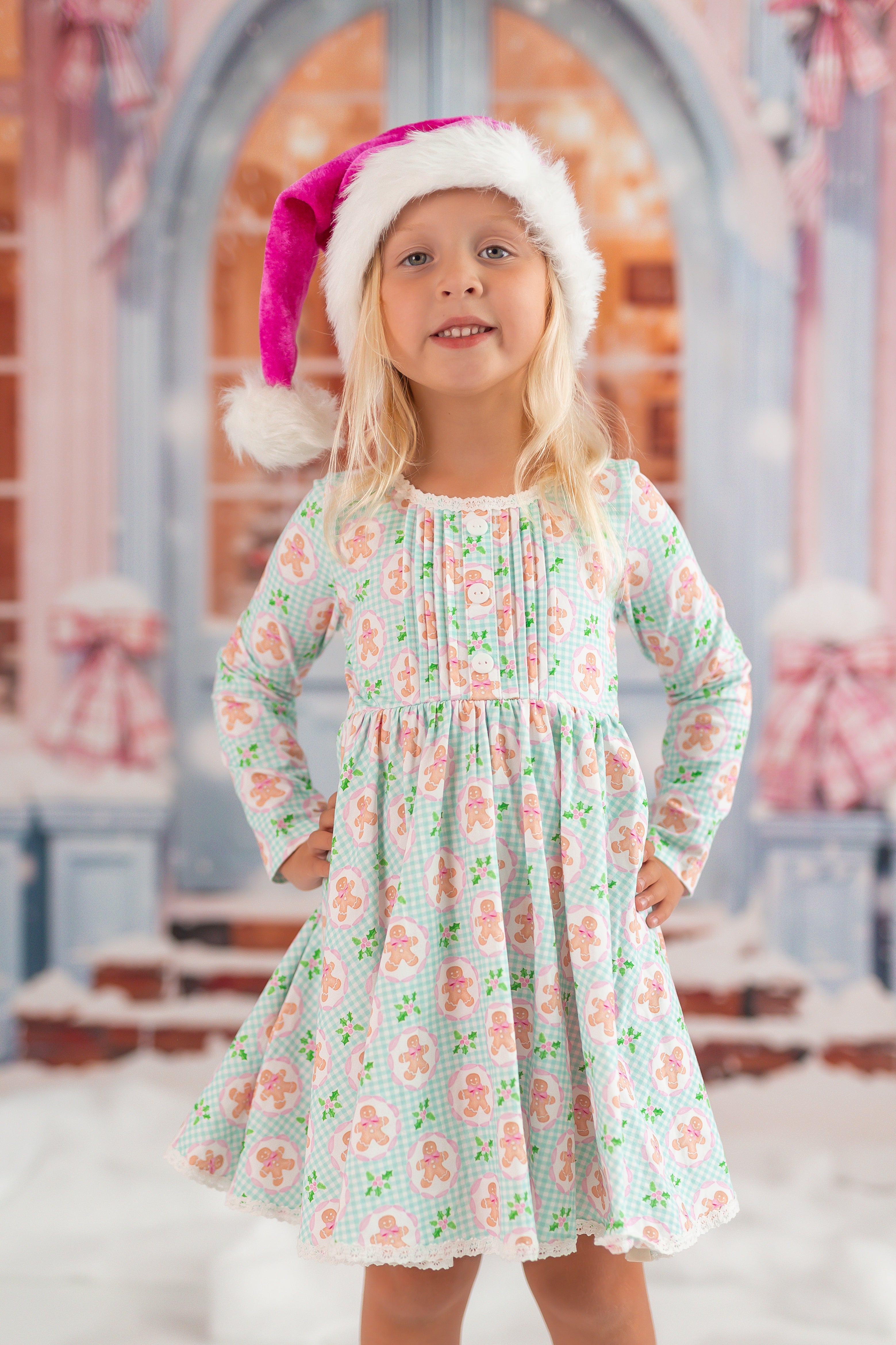 Penelope Knit Dress - Gingerbread Delight