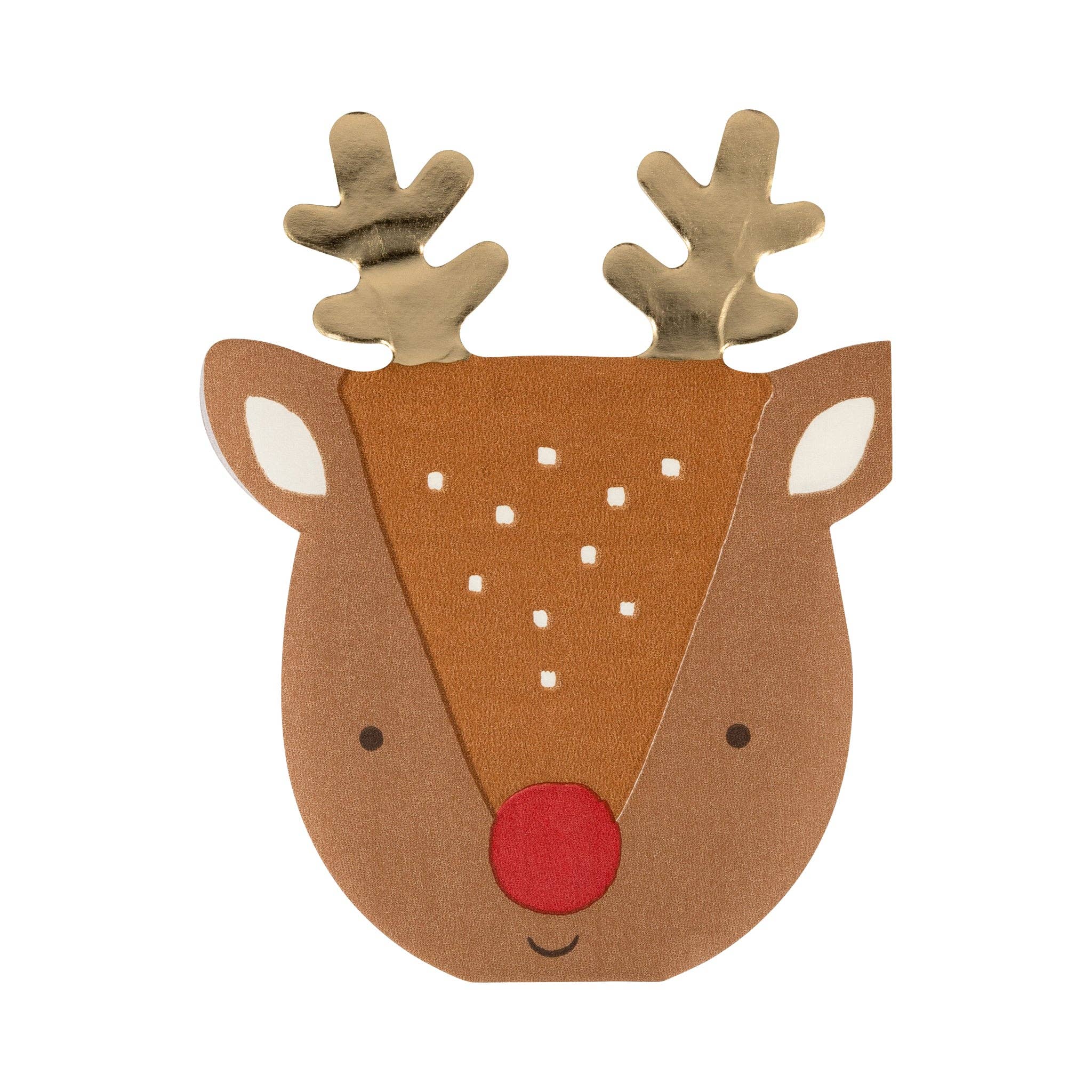 Rudolph Shaped Dinner Napkin - 18 PK