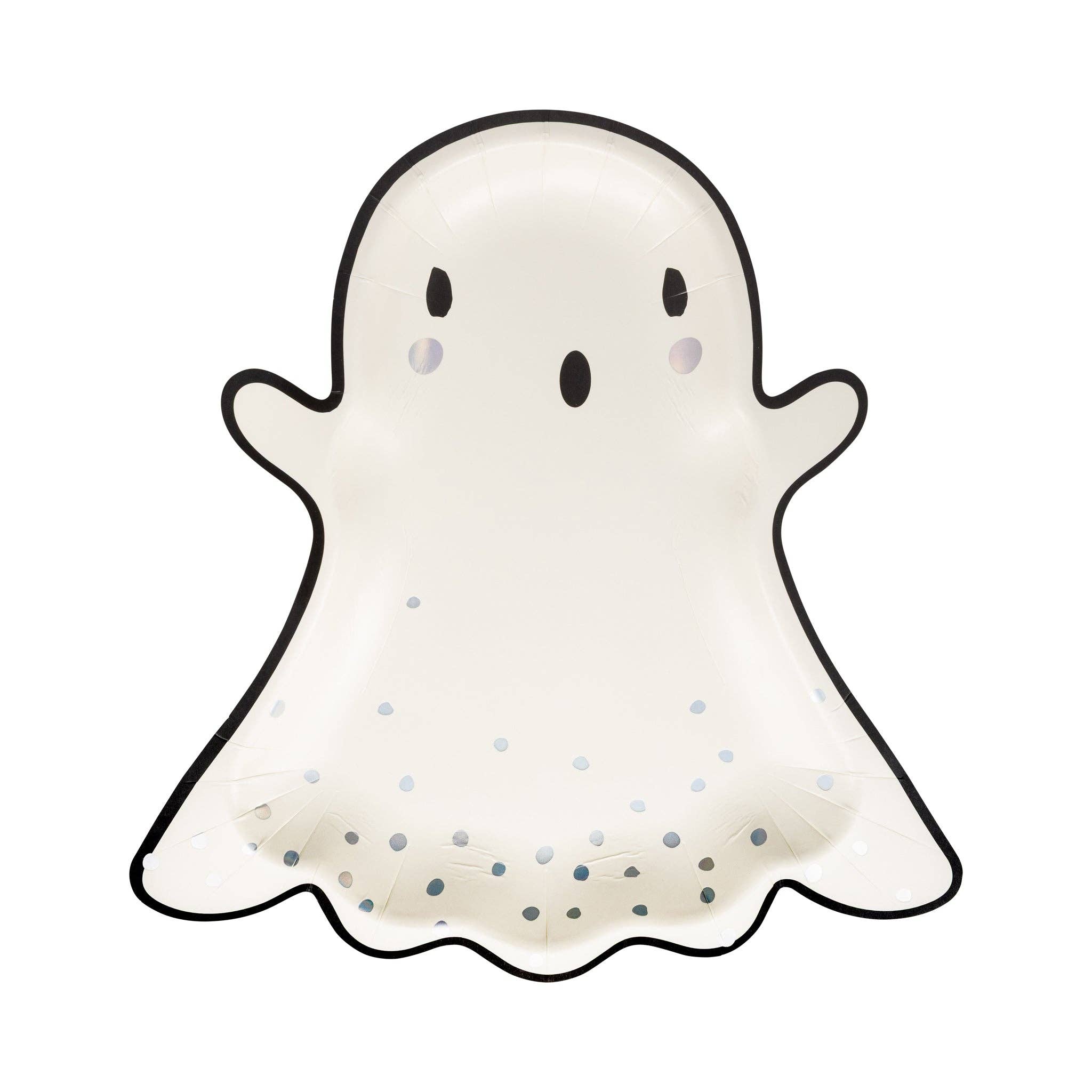 Boo Ghost Shaped Paper Plate - 8 PK