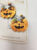 Prettiest Pumpkin Hair Clip Set