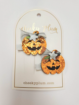 Prettiest Pumpkin Hair Clip Set