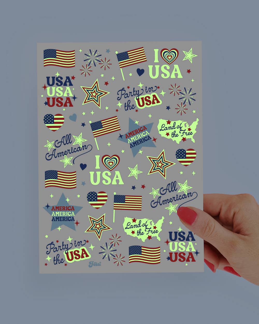 Fourth of July Tattoos - Glow In The Dark