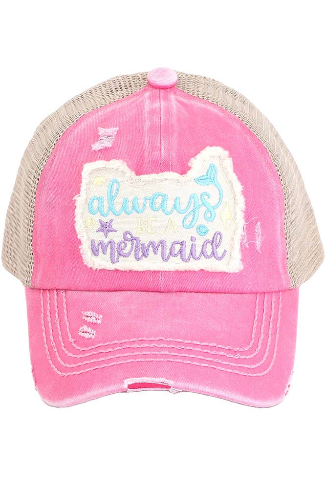 C.C Kids Patch Pony Cap | Always Be A Mermaid (Pink)