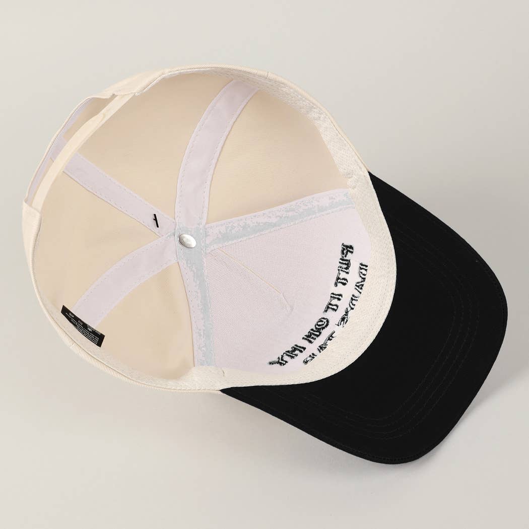 Put It On My Dad's Tab Embroidery Two-Tone Hat: Pink / ONE SIZE