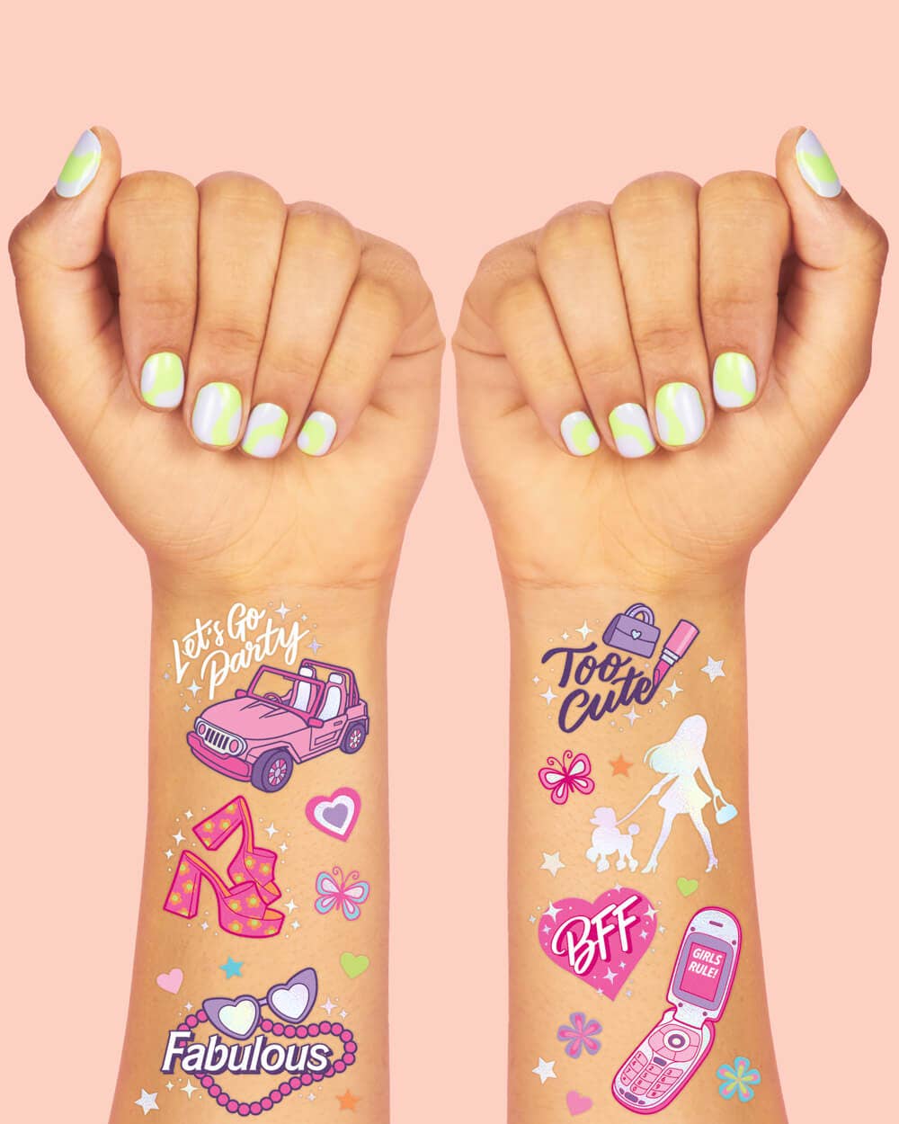Kids Barbie Temporary Tattoos