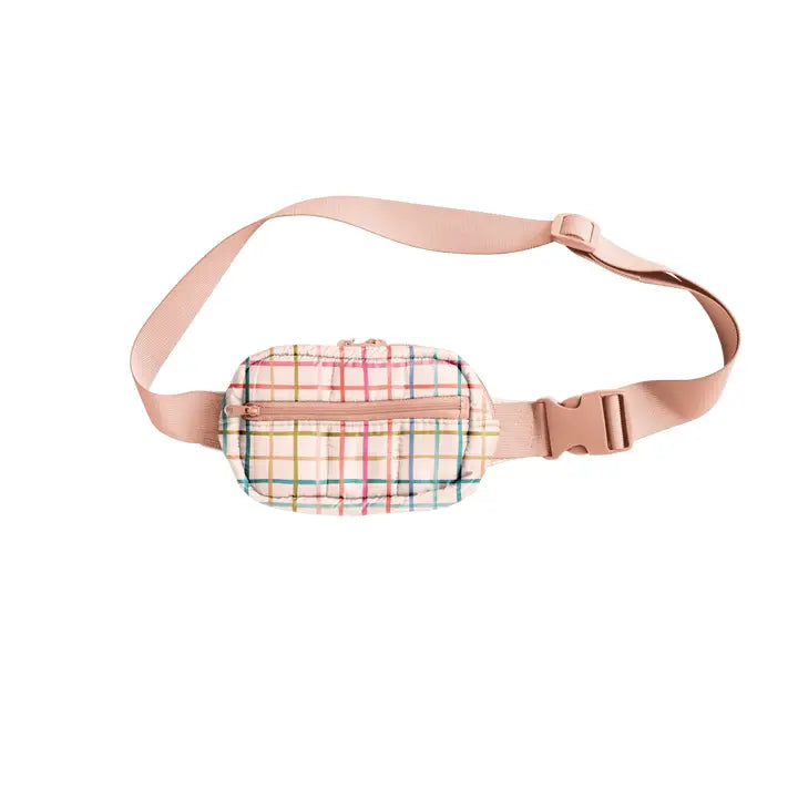 Puffy Hip Bags | Pretty Plaid