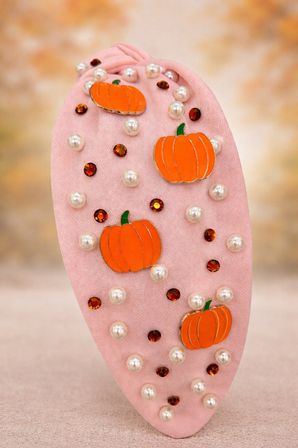 Beaded Headband - Pumpkin Spice