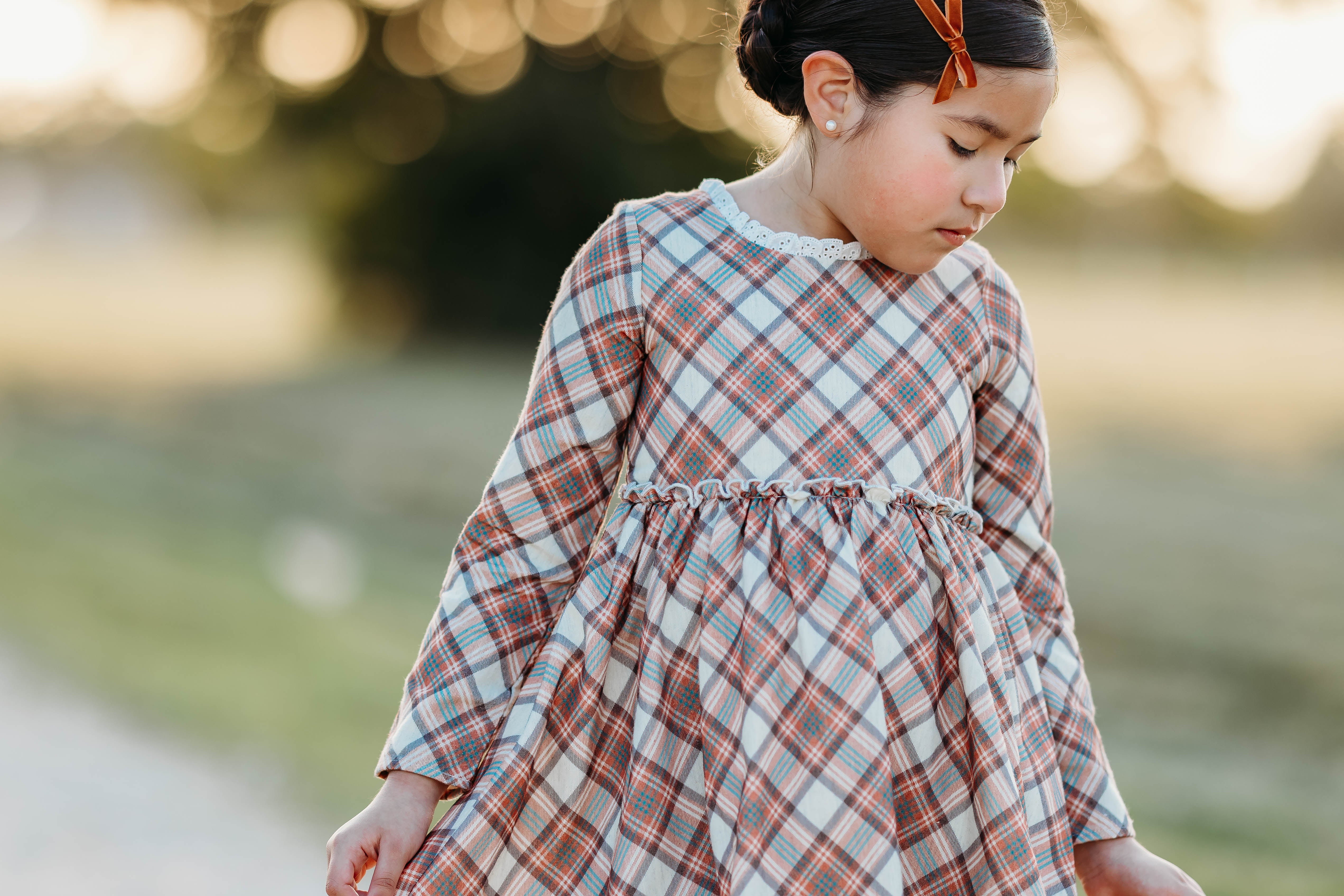 Penelope Flannel Dress - Whispers Of Fall