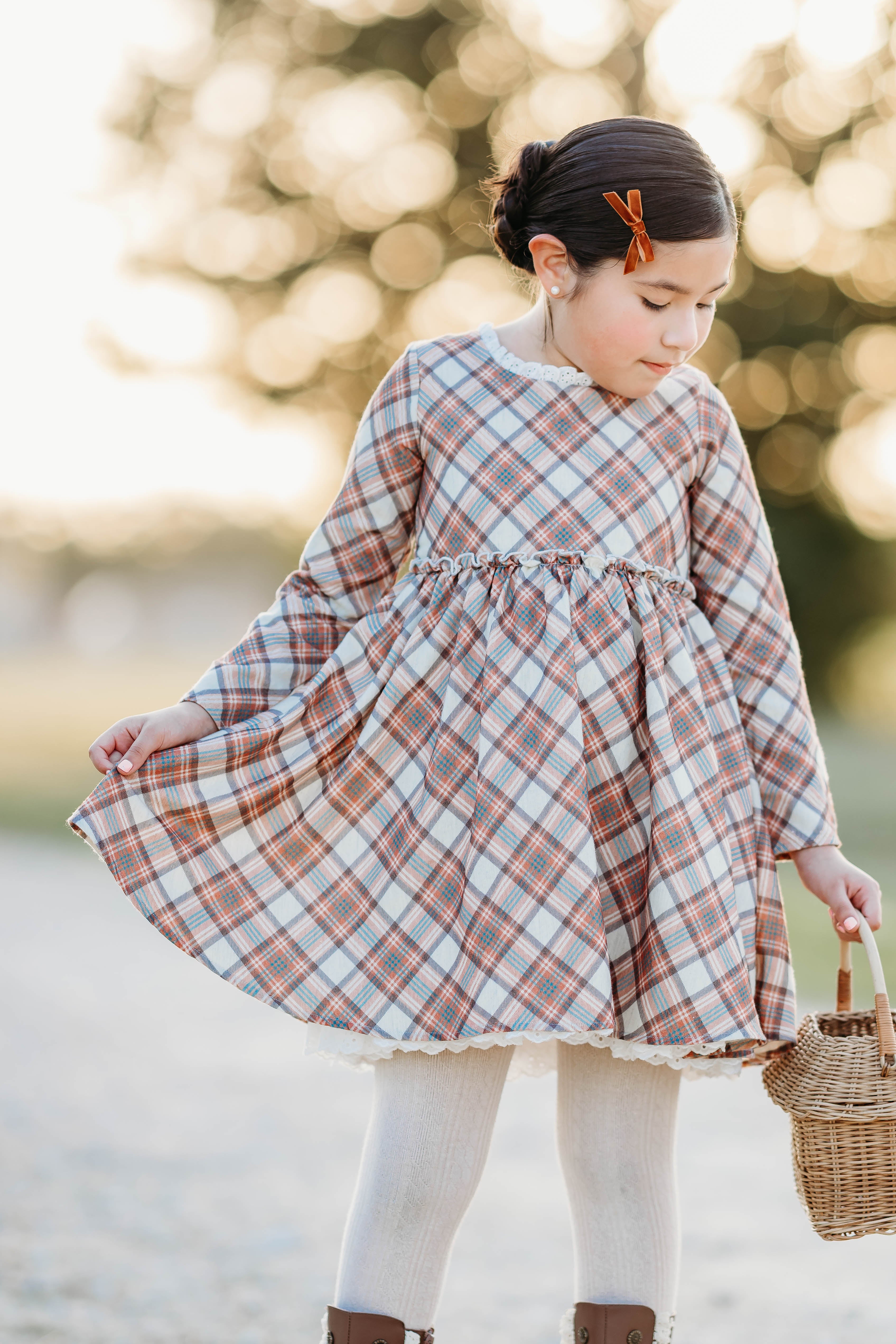 Penelope Flannel Dress - Whispers Of Fall