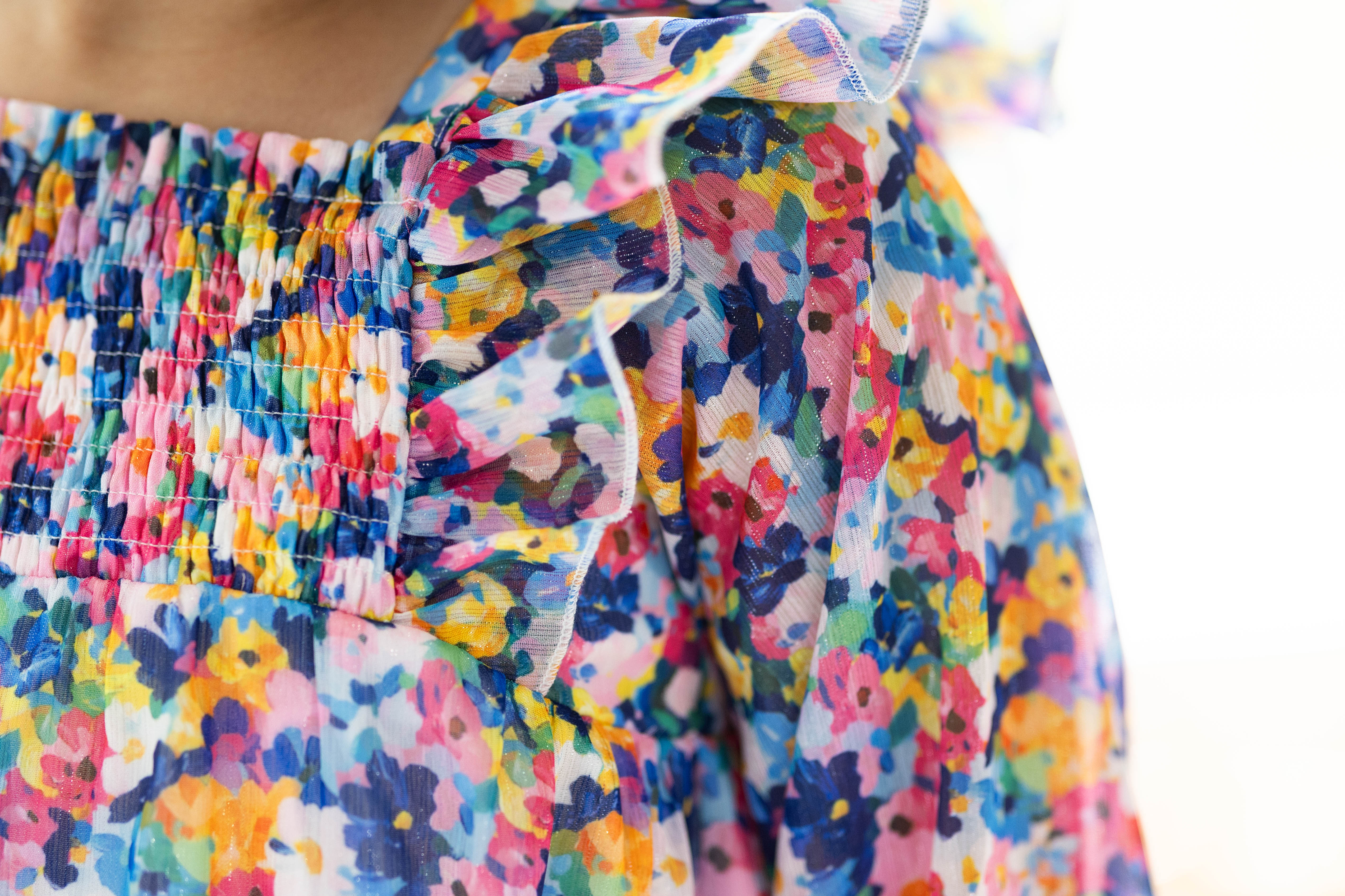 Brielle Shimmer Dress - Painted Petals