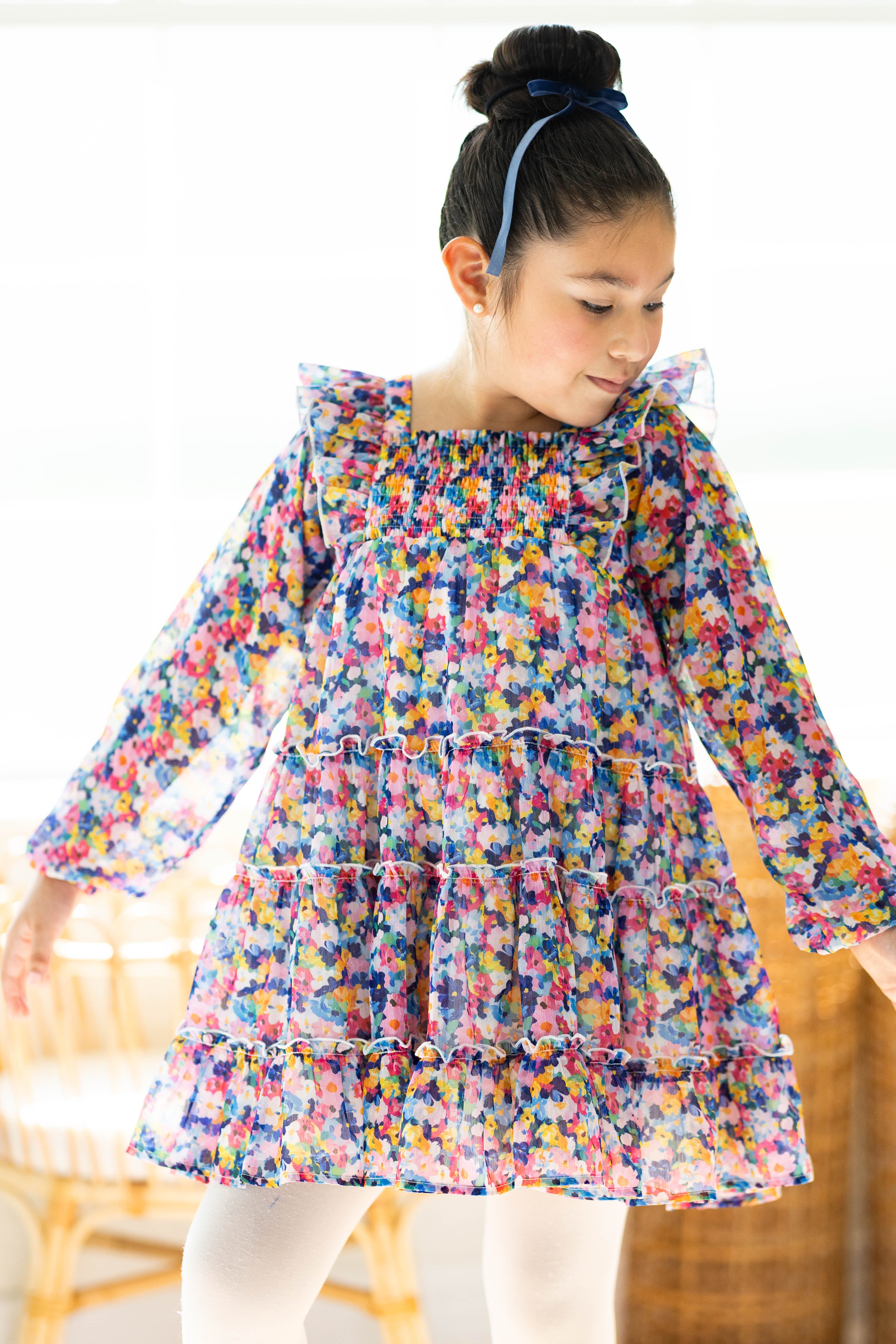 Brielle Shimmer Dress - Painted Petals