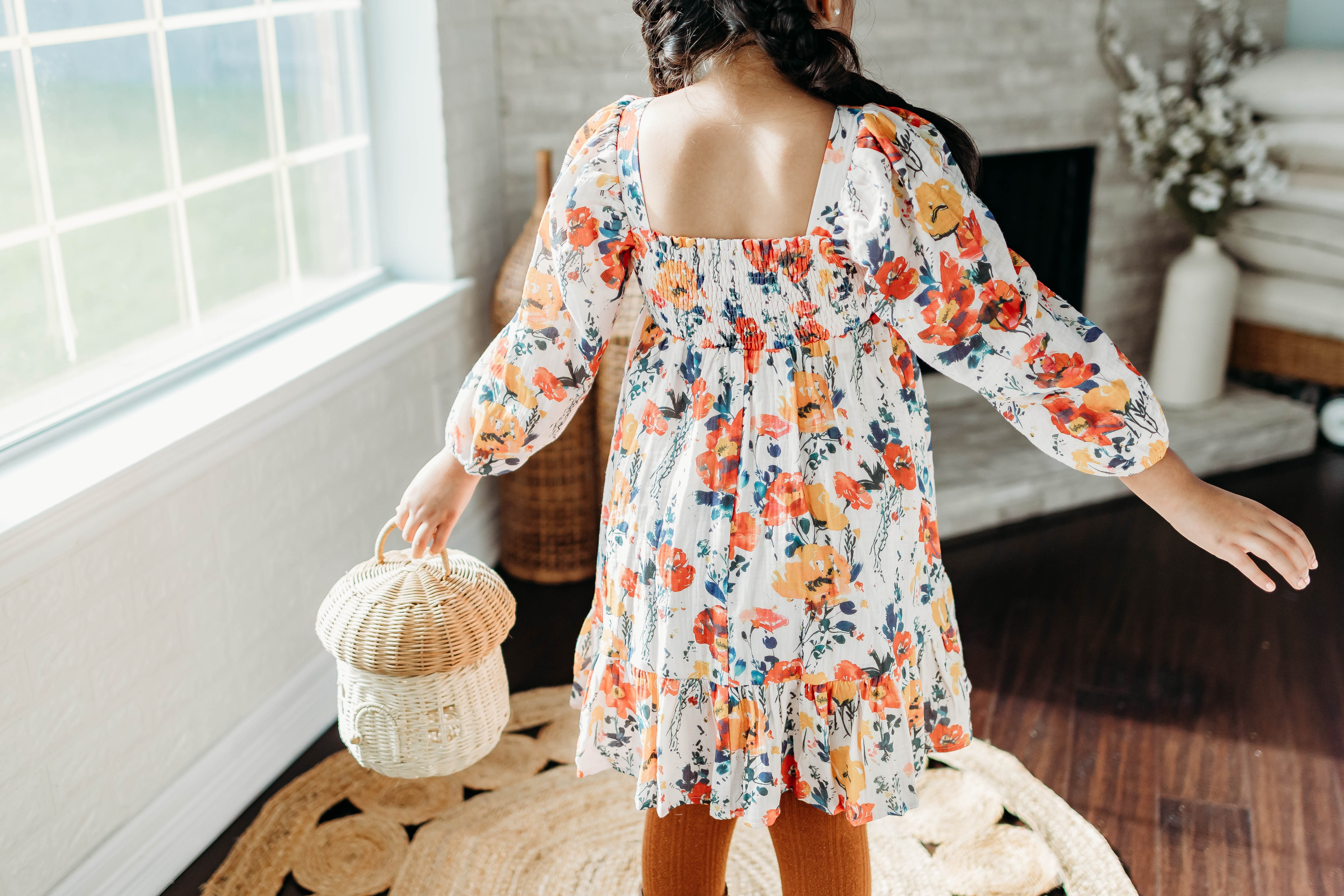 Puff Sleeve Gauze Dress - Ink & Aura