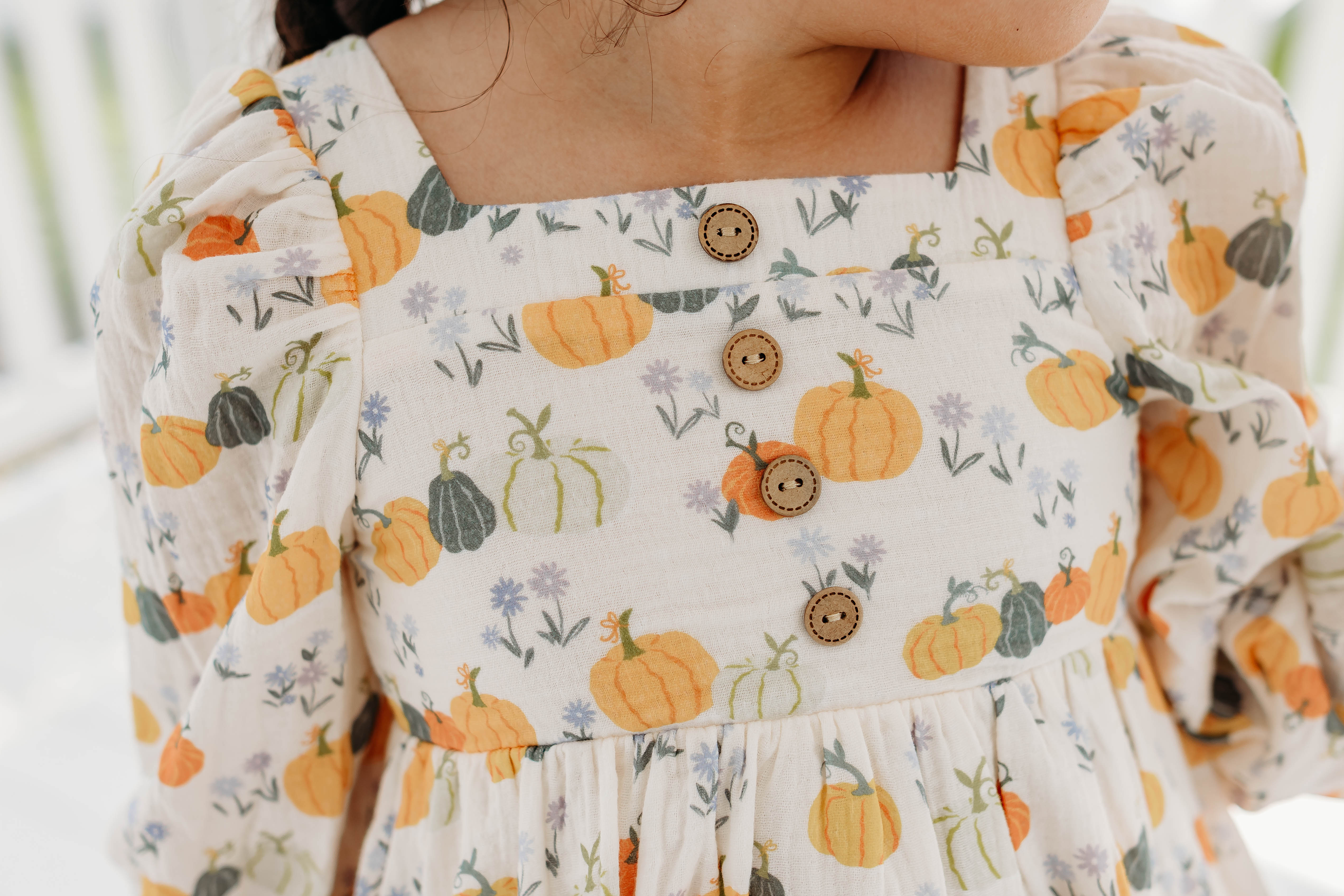Puff Sleeve Gauze Dress - Prairie Pumpkin (Pre-Order)