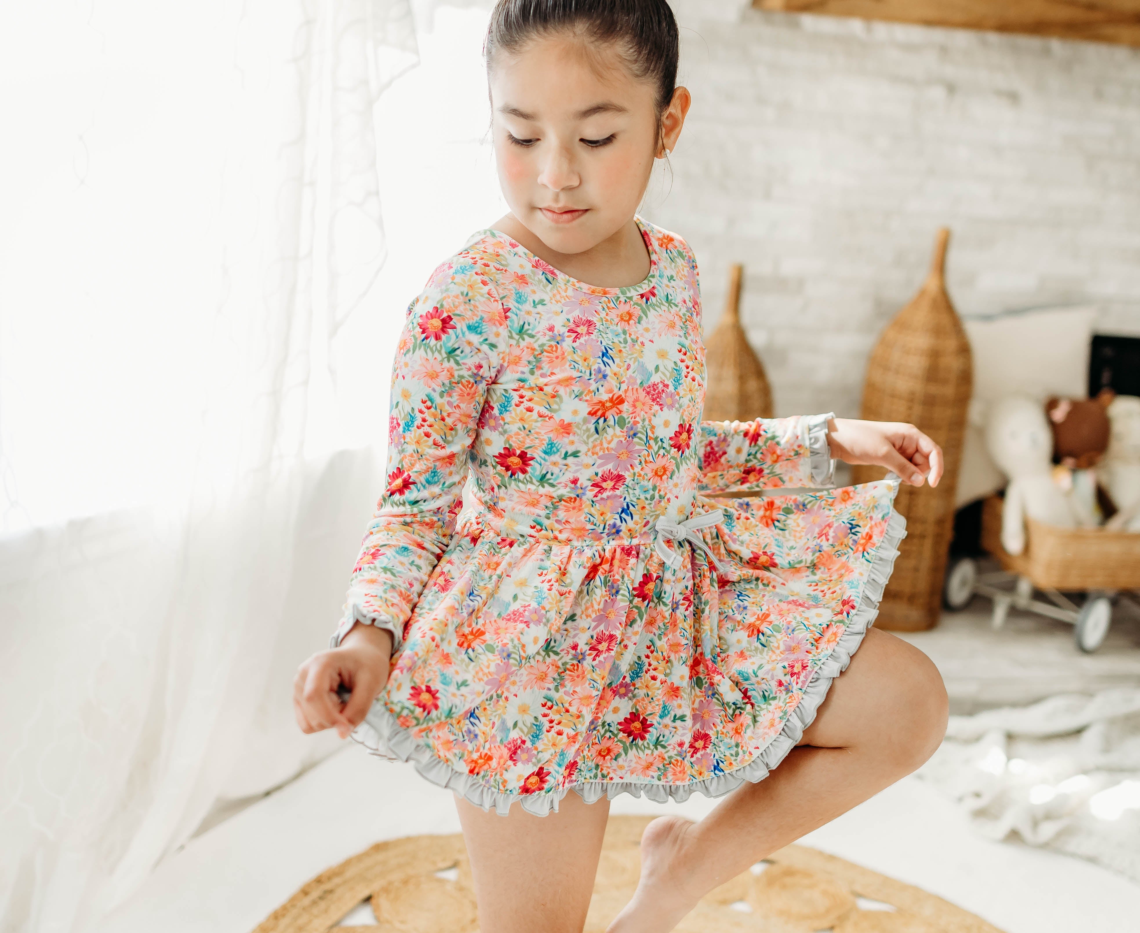Farrah Velvet Leotard - Wildflower Waltz (Pre-Order)