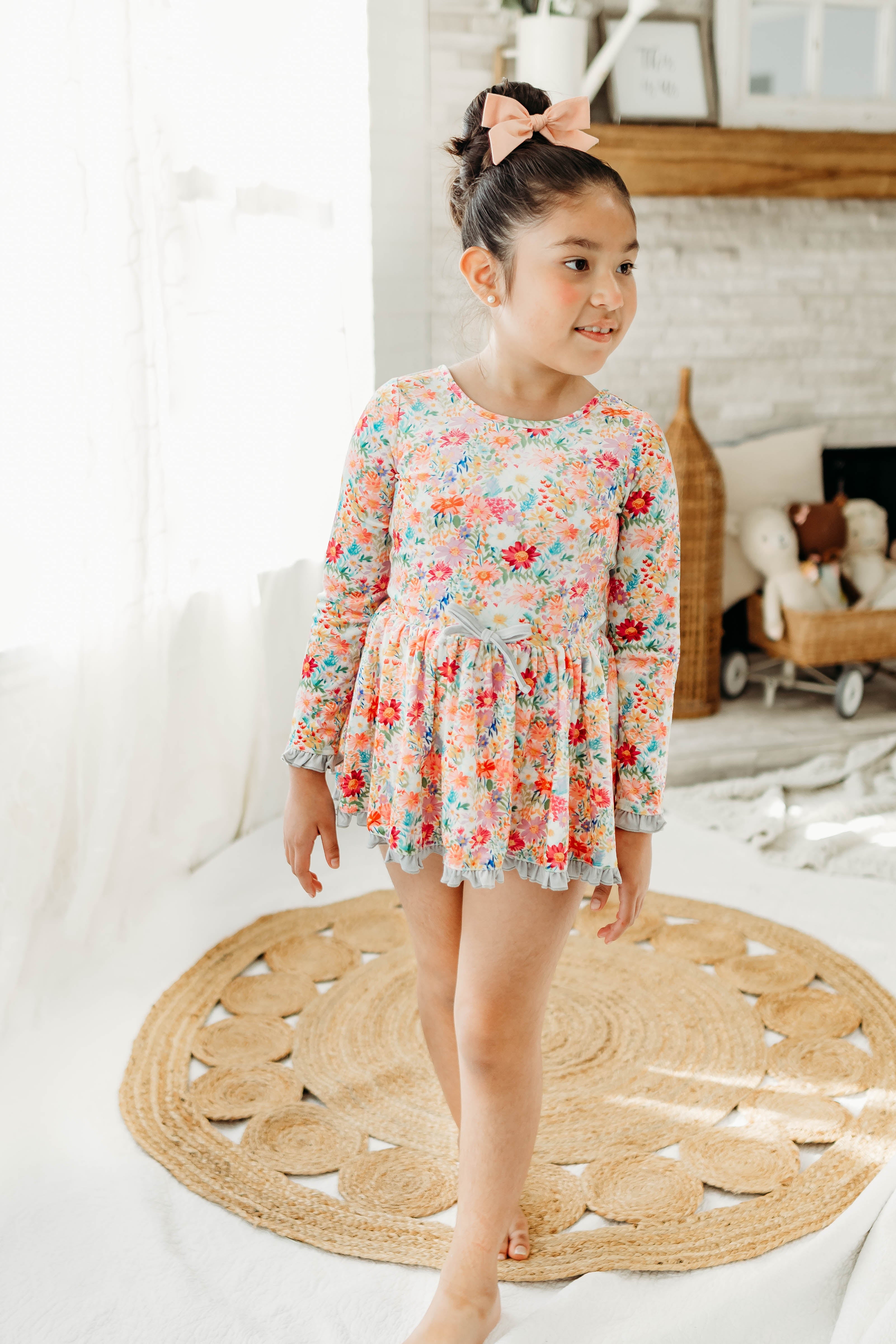Farrah Velvet Leotard - Wildflower Waltz (Pre-Order)