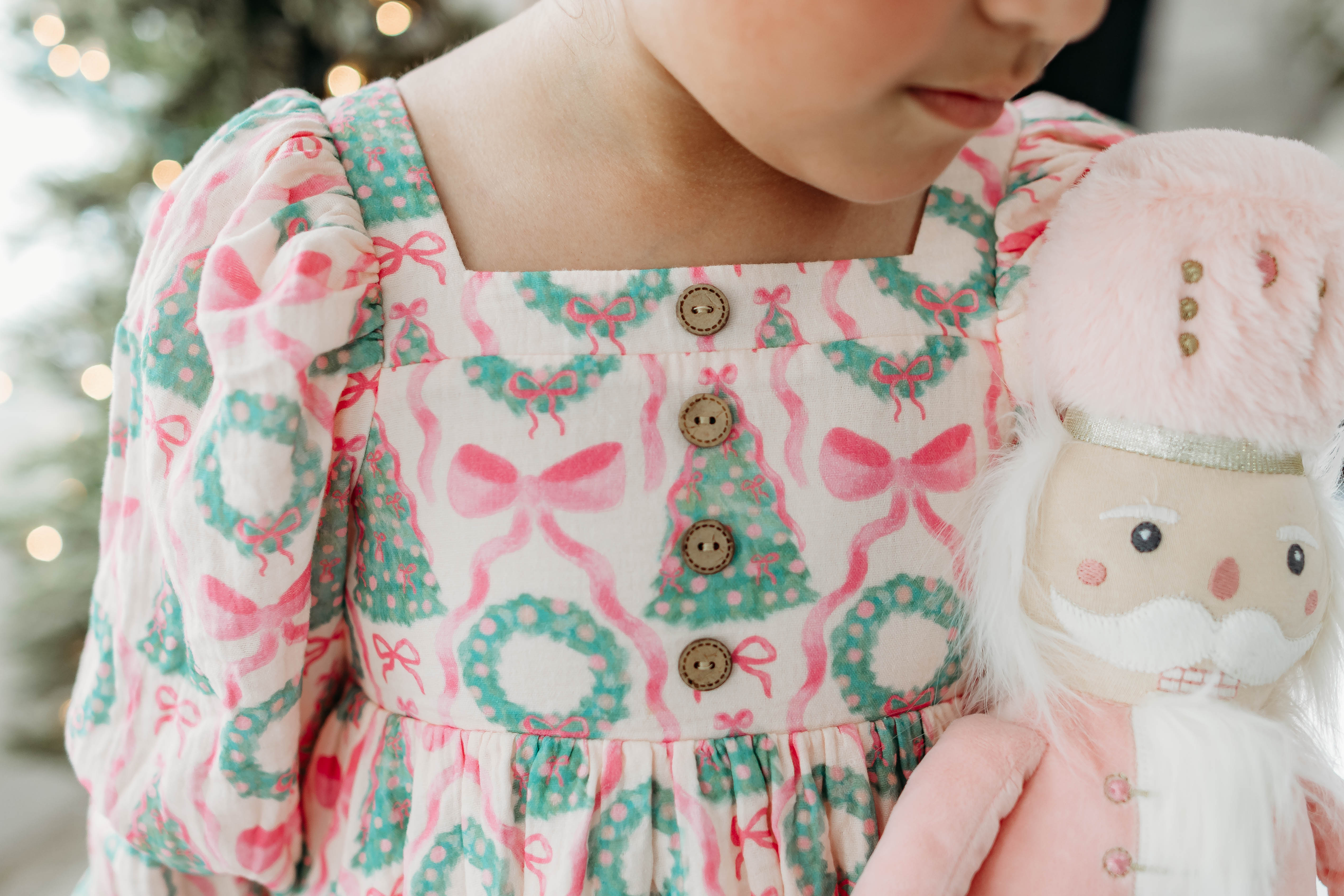 Puff Sleeve Gauze Dress - Wreath & Wonder (Pre-Order)