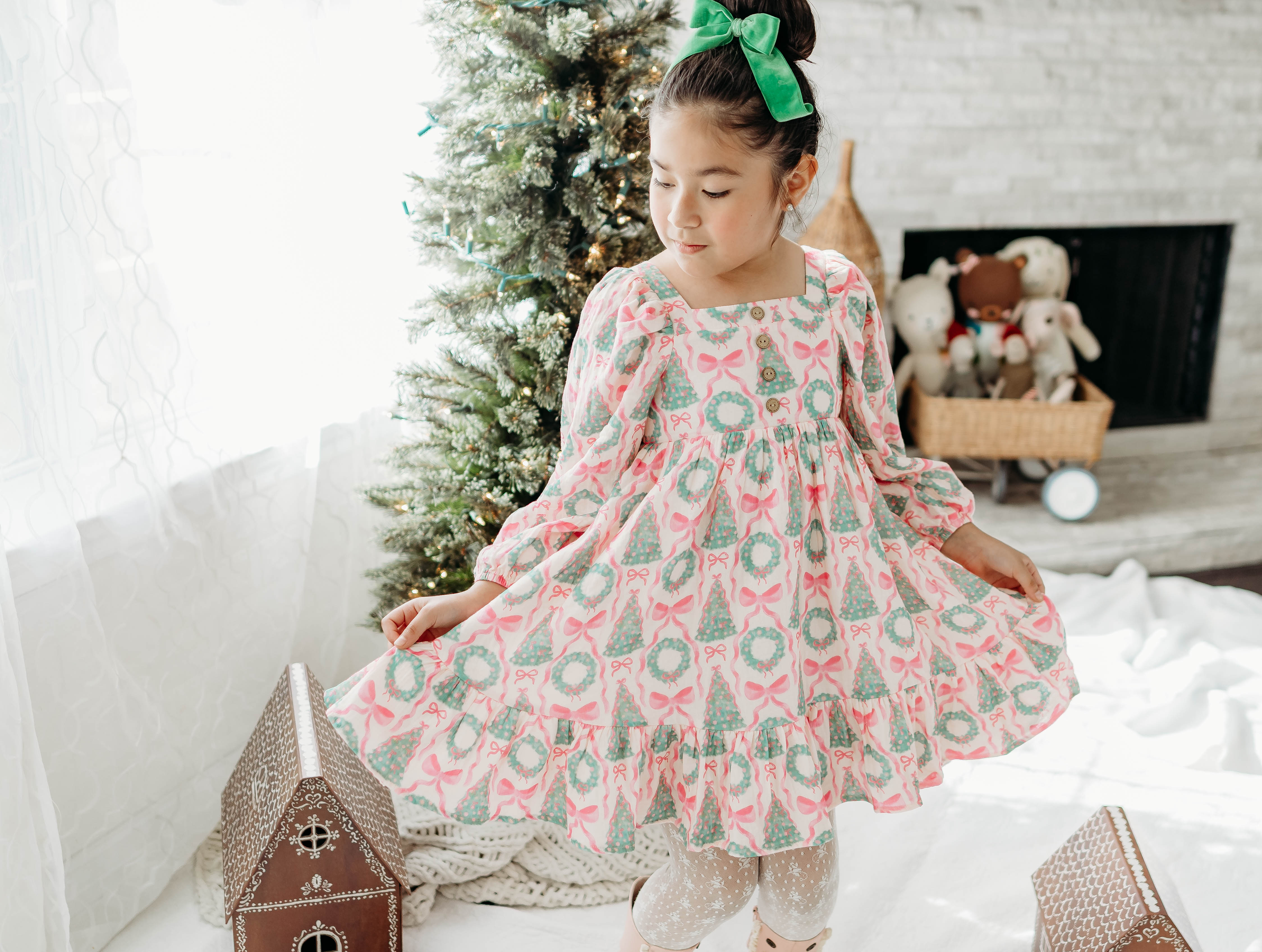 Puff Sleeve Gauze Dress - Wreath & Wonder (Pre-Order)