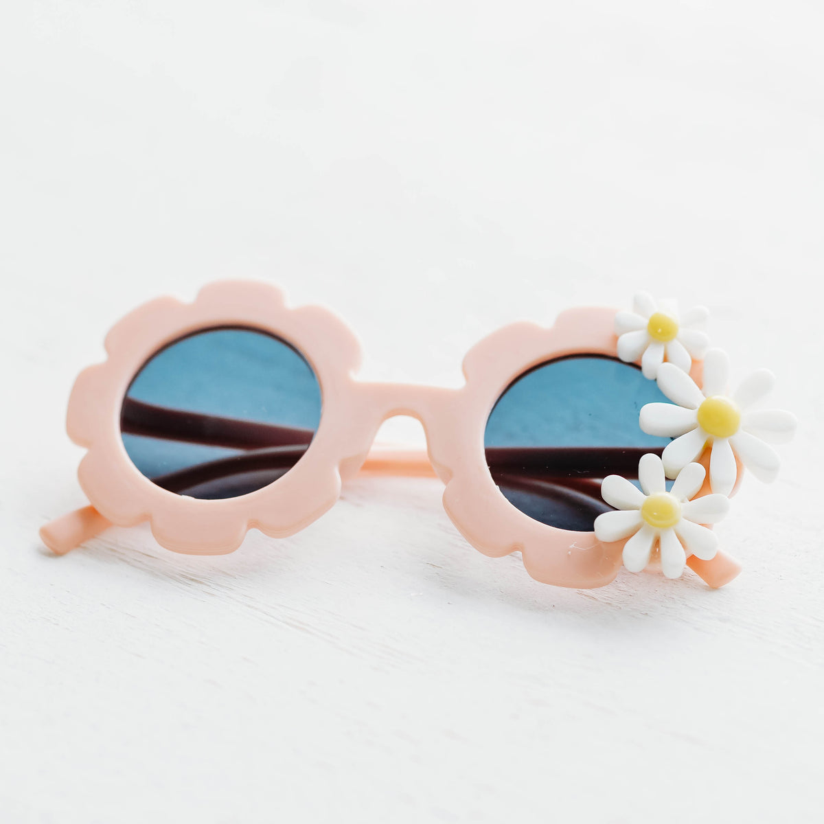 ? Hot Pink Daisy Micro Sunglasses ? Y2K Floral Frames Toddler & Kid Daisy Sunglasses - Yellow and Pink | Babeehive  main image 4