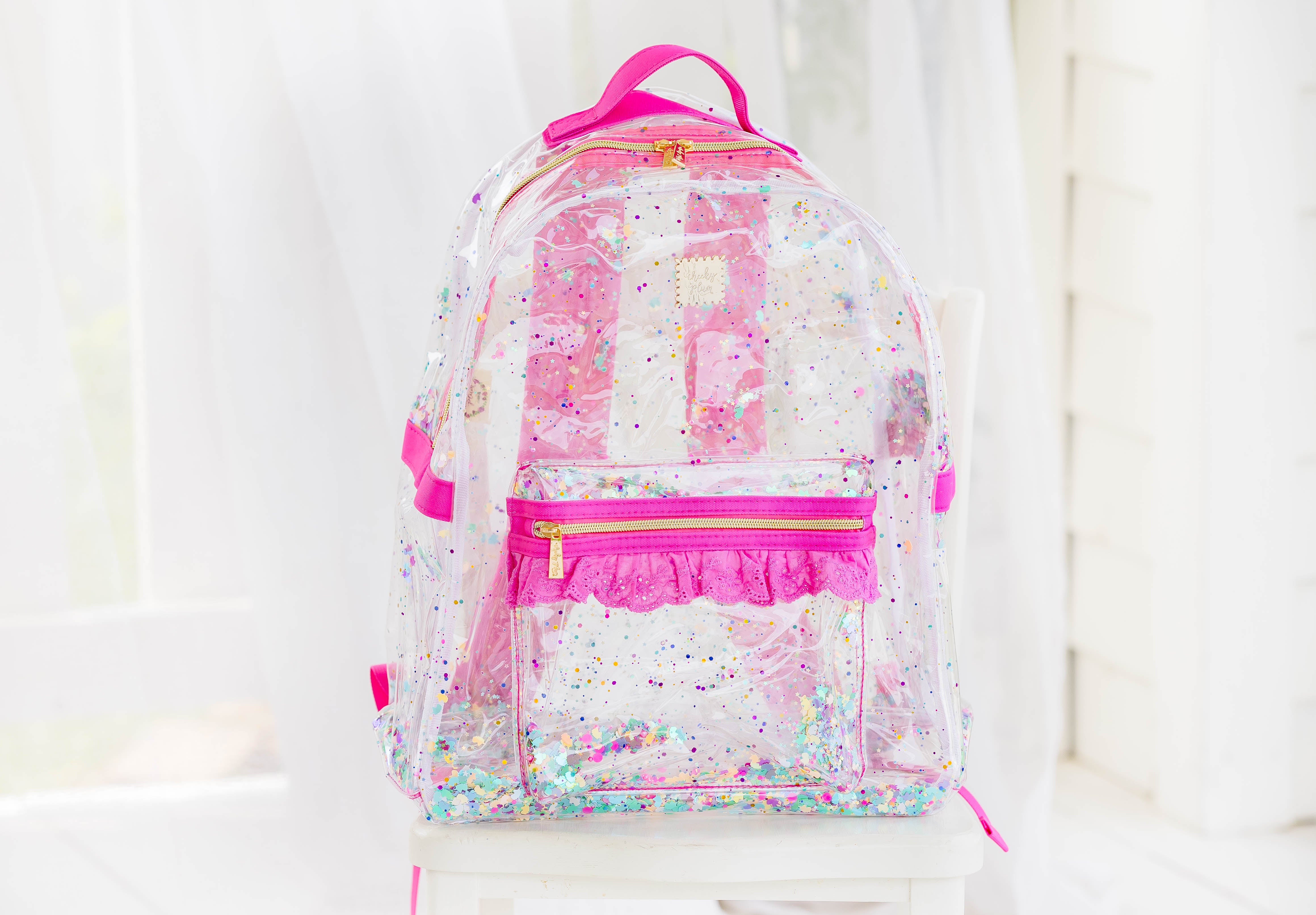 Bree Backpack Clear Pink