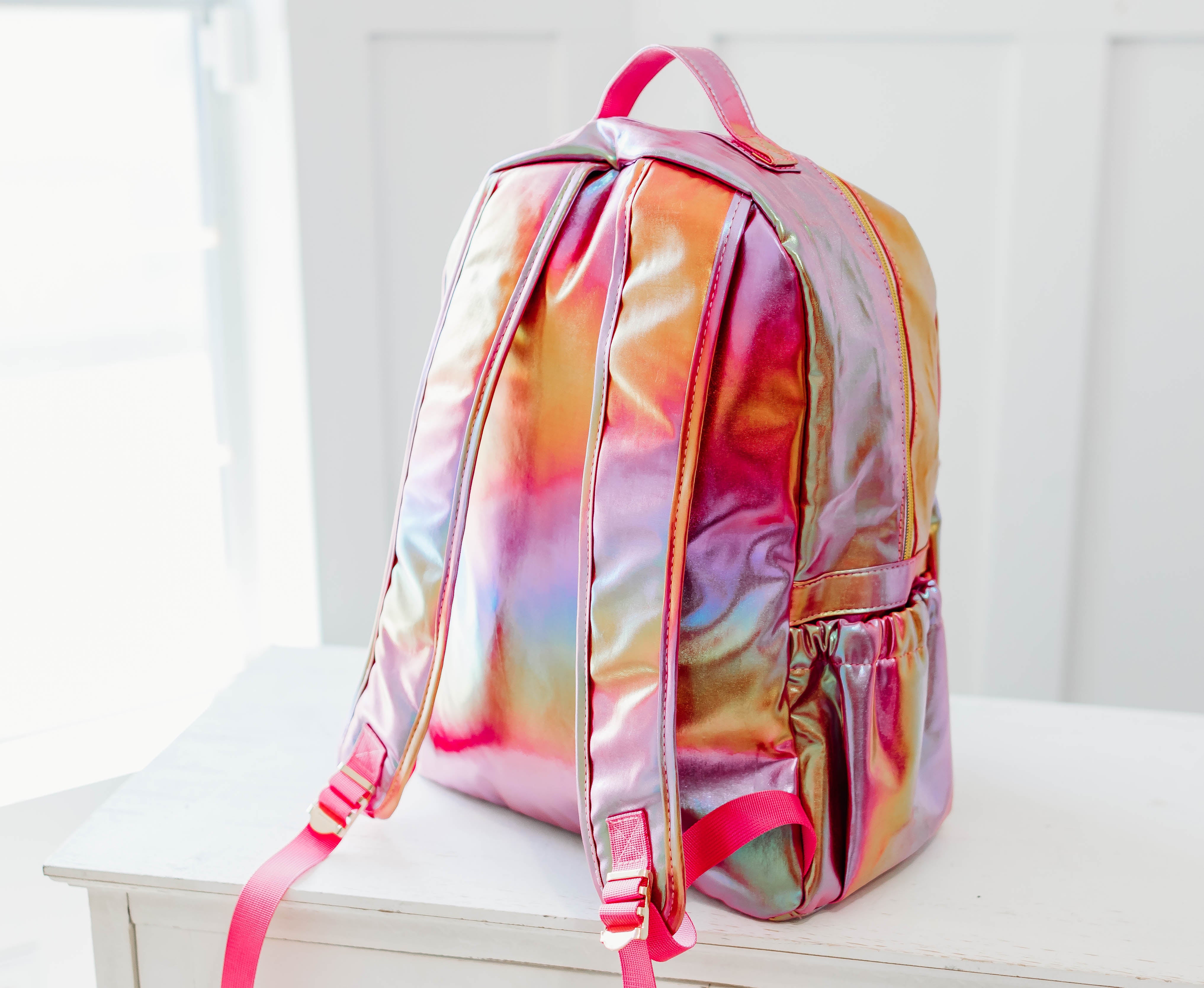 Bree Backpack Metallic Fuchsia Final Sale