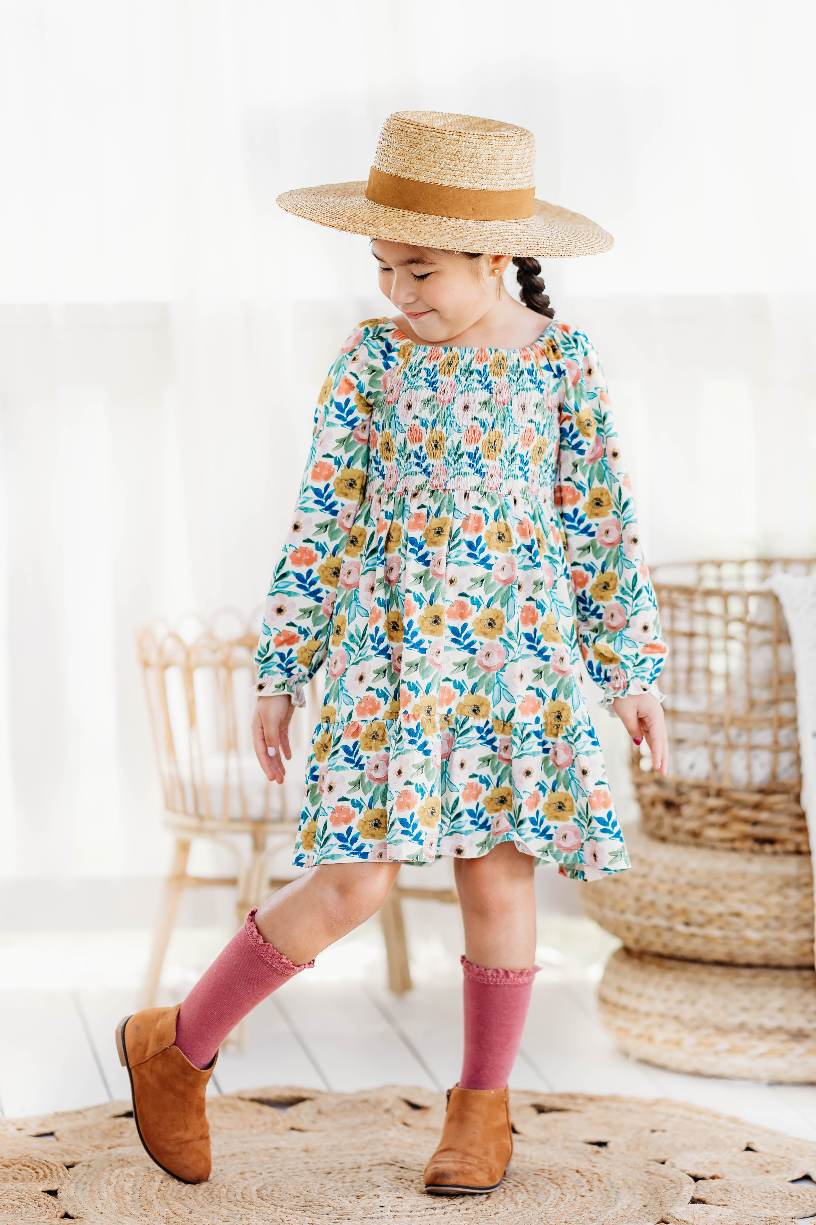 Sadie Knit Dress - Bluebell Sunshine (PRE-ORDER)