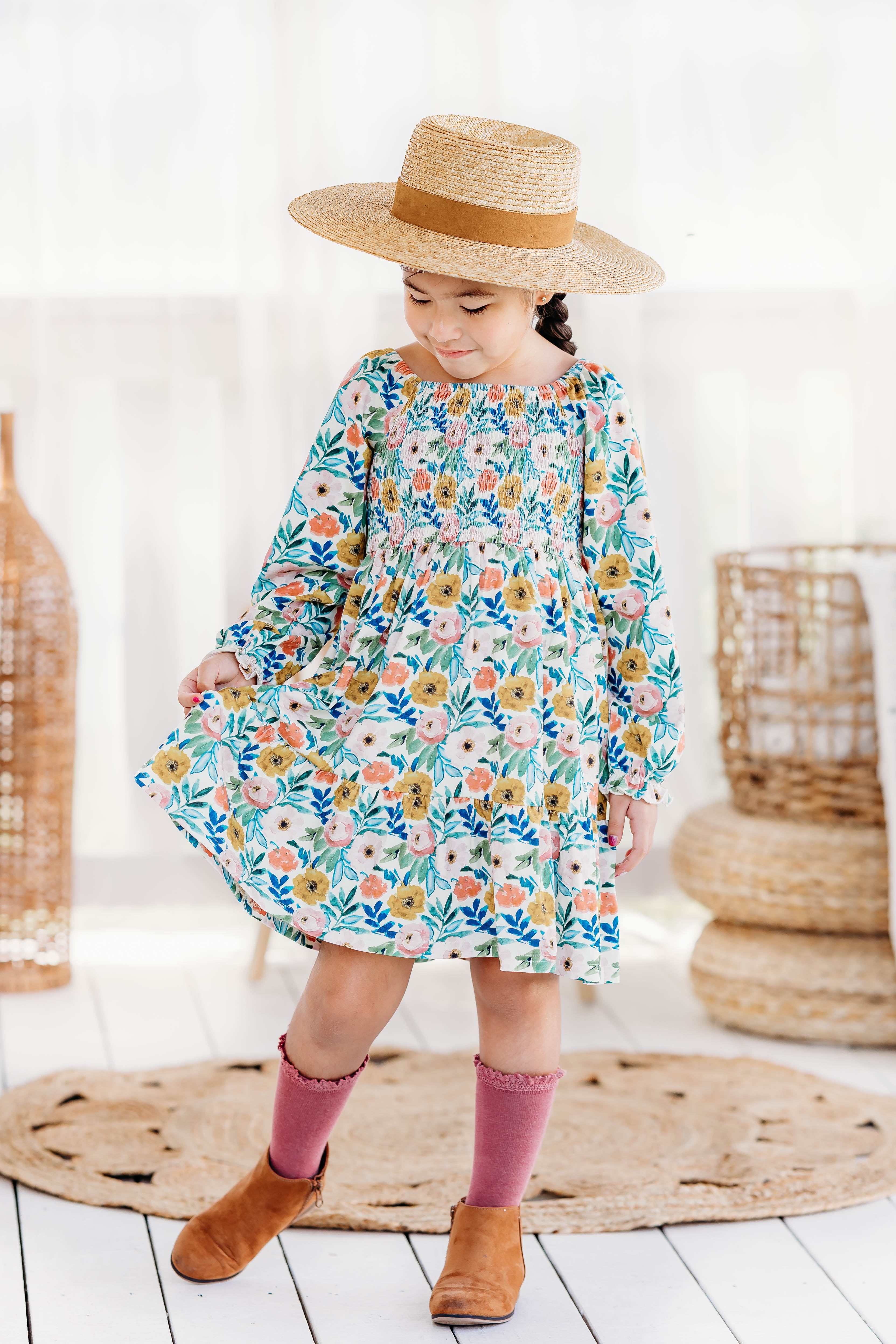 Sadie Knit Dress - Bluebell Sunshine (PRE-ORDER)