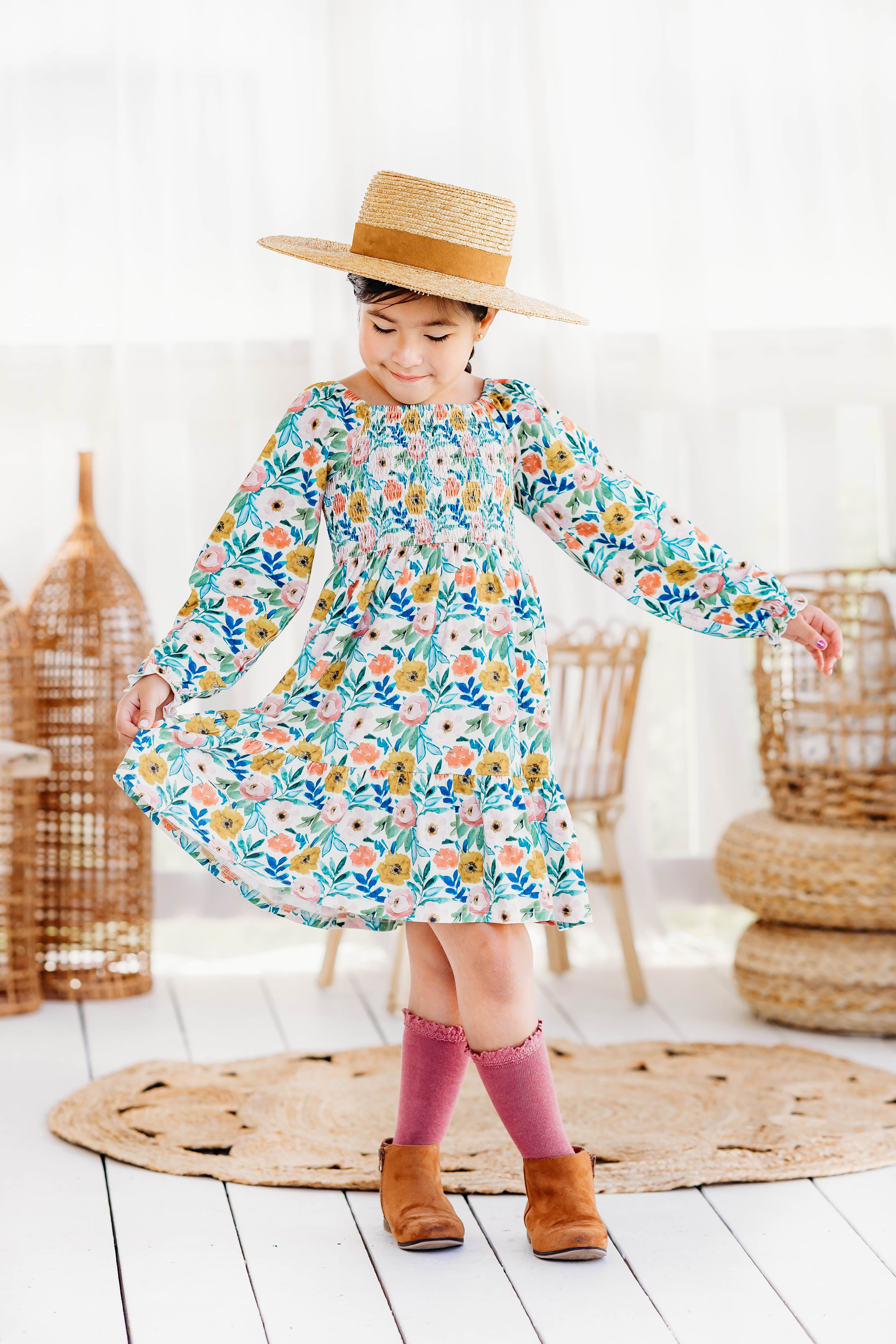 Sadie Knit Dress - Bluebell Sunshine (PRE-ORDER)